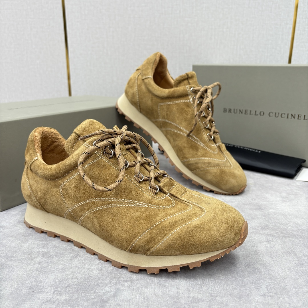 💋💍BC新品 Brunello Cucinell* 绒面牛皮低帮运动鞋 鞋面采用高品质的绒面革材质,触感