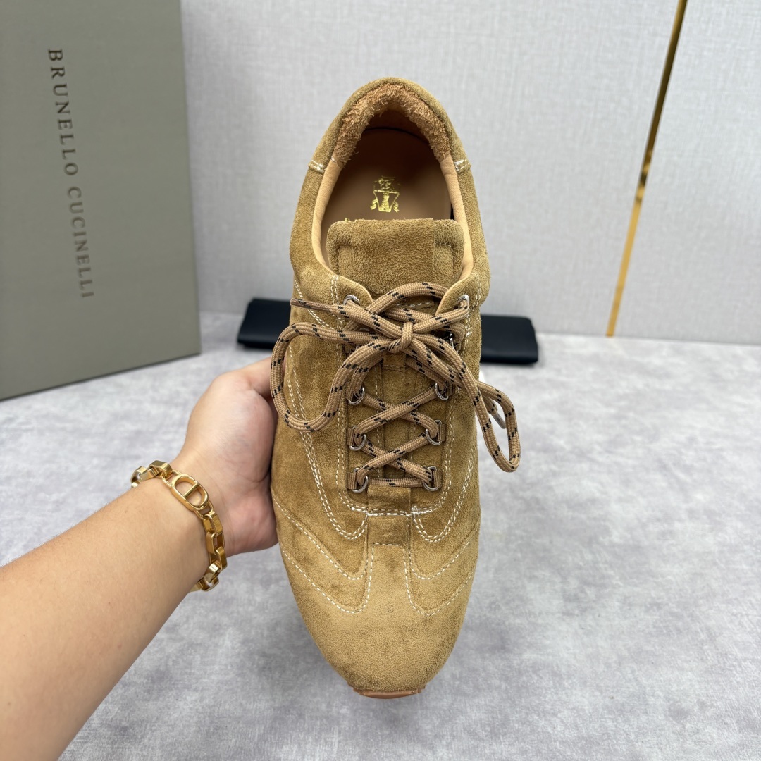 💋💍BC新品 Brunello Cucinell* 绒面牛皮低帮运动鞋 鞋面采用高品质的绒面革材质,触感