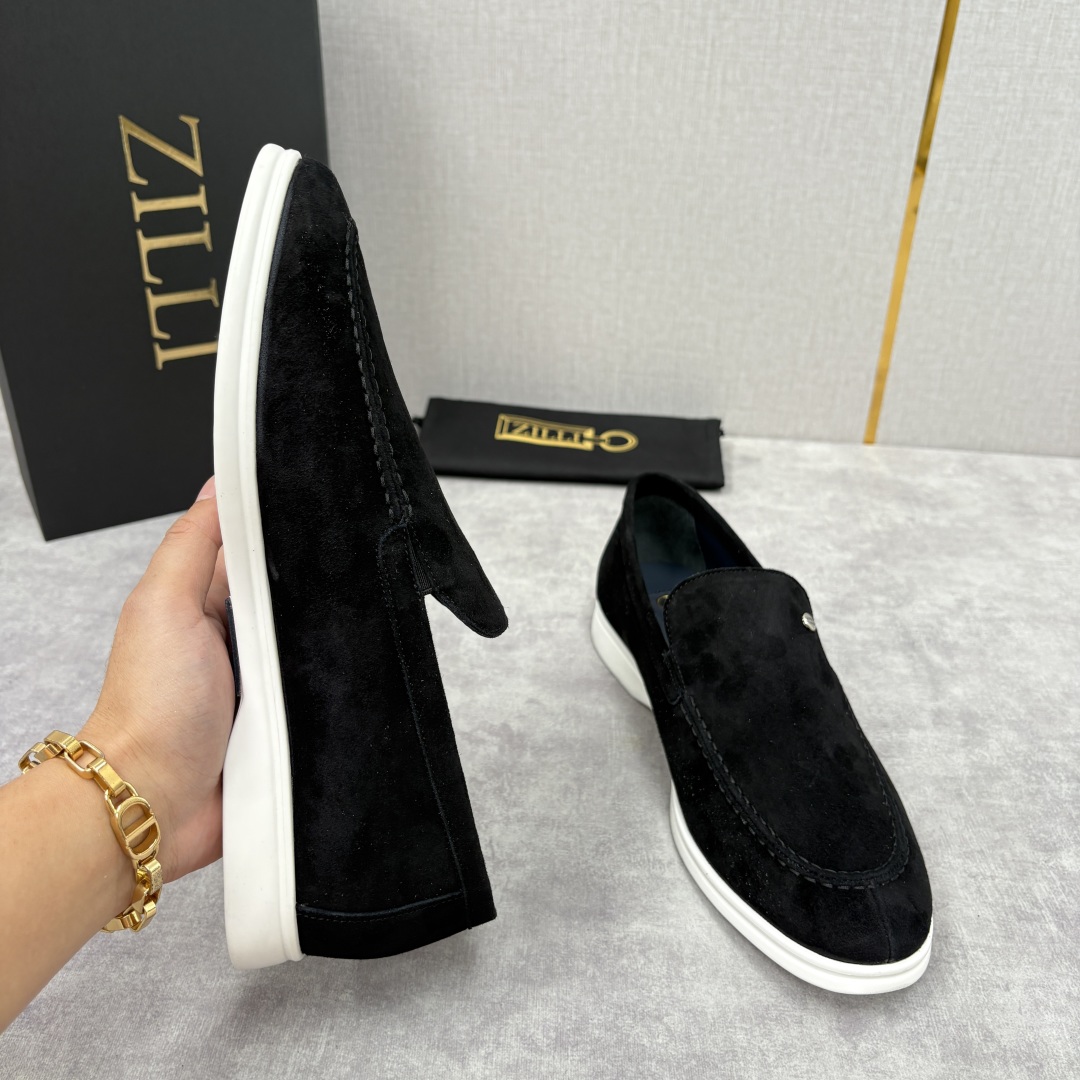 💋💍ZL家新品 Zill* 兹-利 是1970创立的法国奢侈男装品牌 男士新款休闲乐福鞋系列 采用进口绒