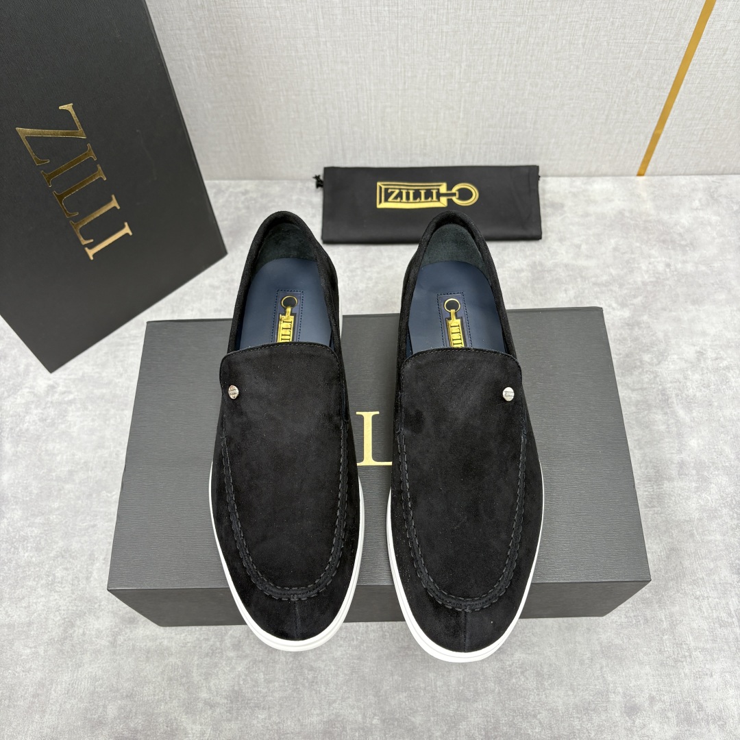💋💍ZL家新品 Zill* 兹-利 是1970创立的法国奢侈男装品牌 男士新款休闲乐福鞋系列 采用进口绒