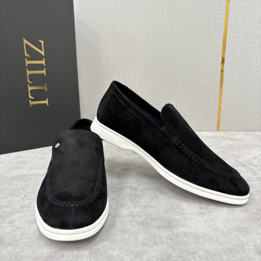 💋💍ZL家新品 Zill* 兹-利 是1970创立的法国奢侈男装品牌 男士新款休闲乐福鞋系列 采用进口绒