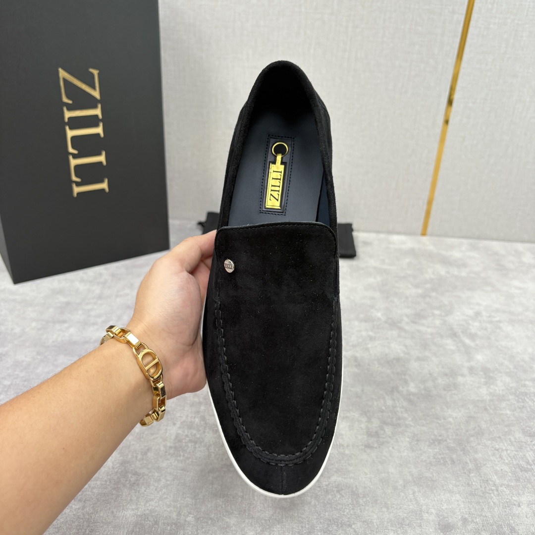 💋💍ZL家新品 Zill* 兹-利 是1970创立的法国奢侈男装品牌 男士新款休闲乐福鞋系列 采用进口绒