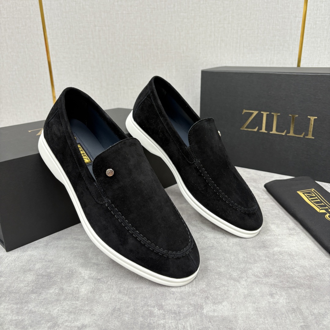 💋💍ZL家新品 Zill* 兹-利 是1970创立的法国奢侈男装品牌 男士新款休闲乐福鞋系列 采用进口绒