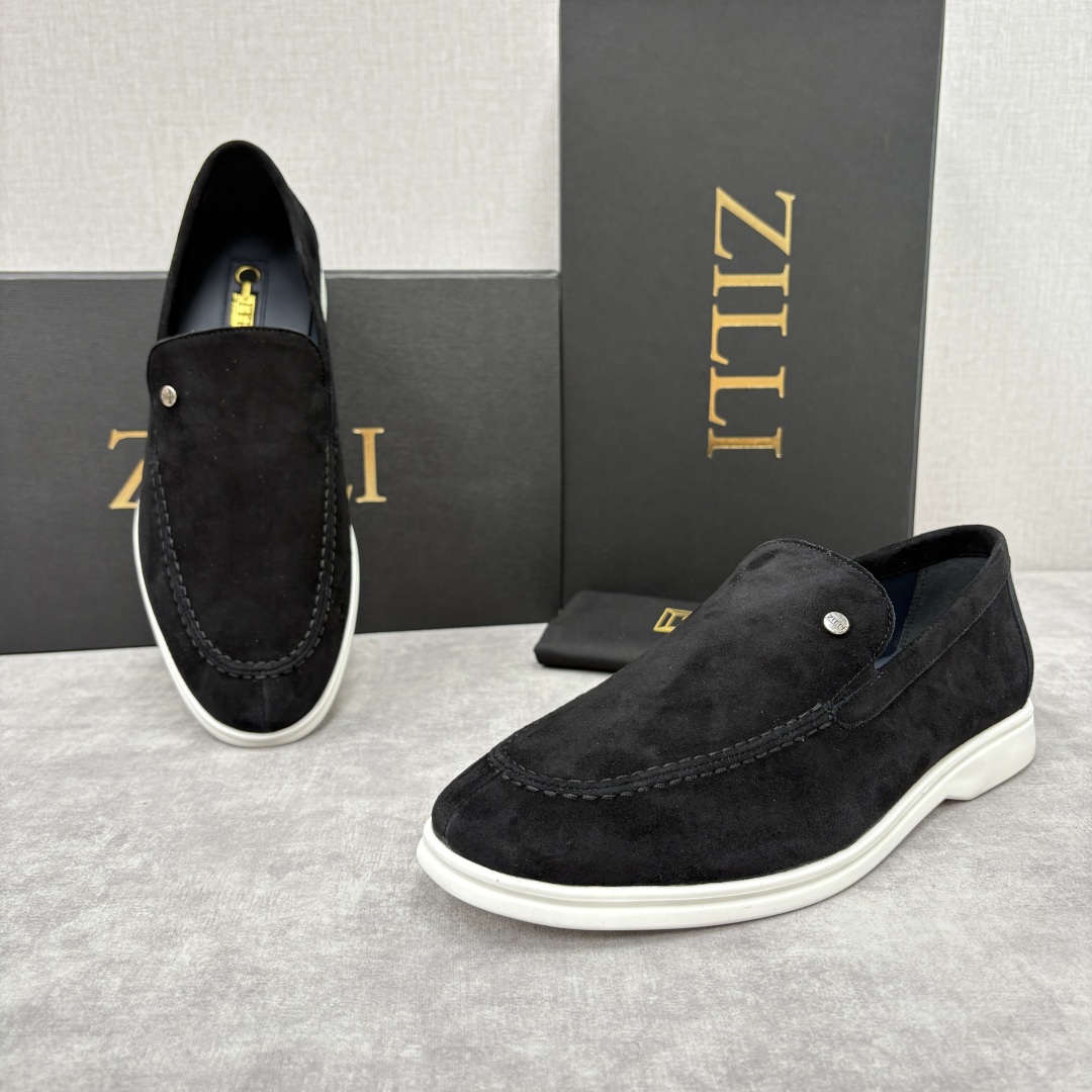 💋💍ZL家新品 Zill* 兹-利 是1970创立的法国奢侈男装品牌 男士新款休闲乐福鞋系列 采用进口绒