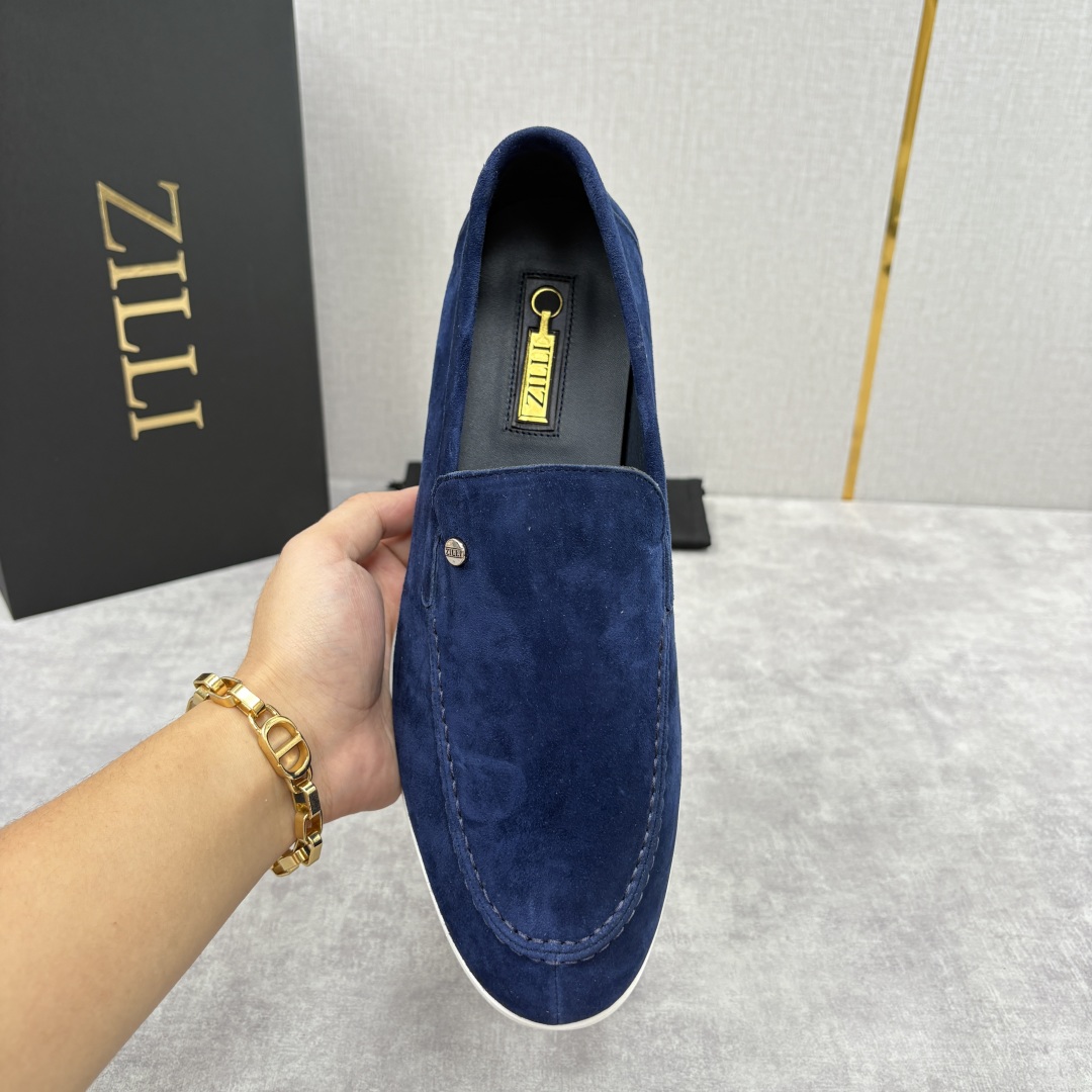 💋💍ZL家新品 Zill* 兹-利 是1970创立的法国奢侈男装品牌 男士新款休闲乐福鞋系列 采用进口绒