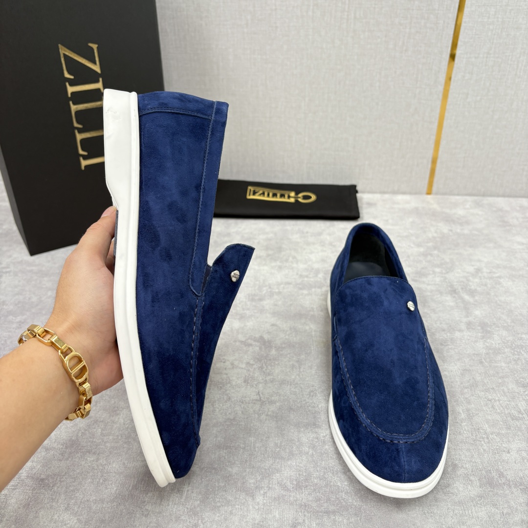 💋💍ZL家新品 Zill* 兹-利 是1970创立的法国奢侈男装品牌 男士新款休闲乐福鞋系列 采用进口绒