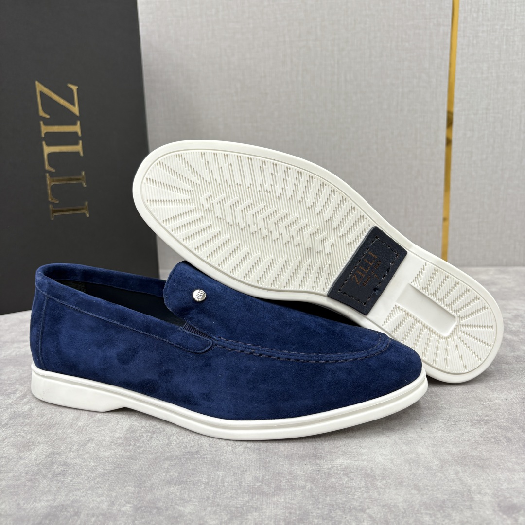 💋💍ZL家新品 Zill* 兹-利 是1970创立的法国奢侈男装品牌 男士新款休闲乐福鞋系列 采用进口绒