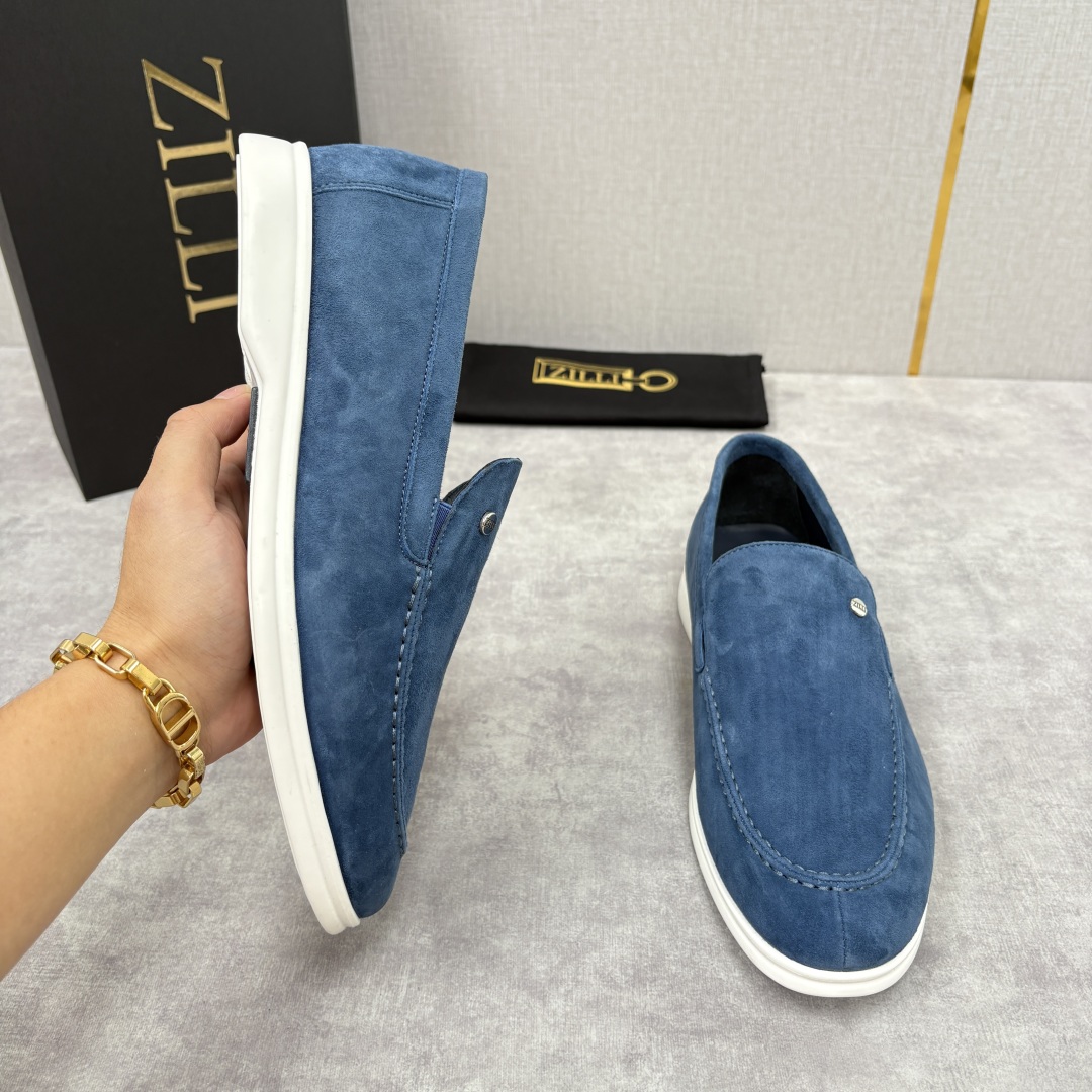 💋💍ZL家新品 Zill* 兹-利 是1970创立的法国奢侈男装品牌 男士新款休闲乐福鞋系列 采用进口绒
