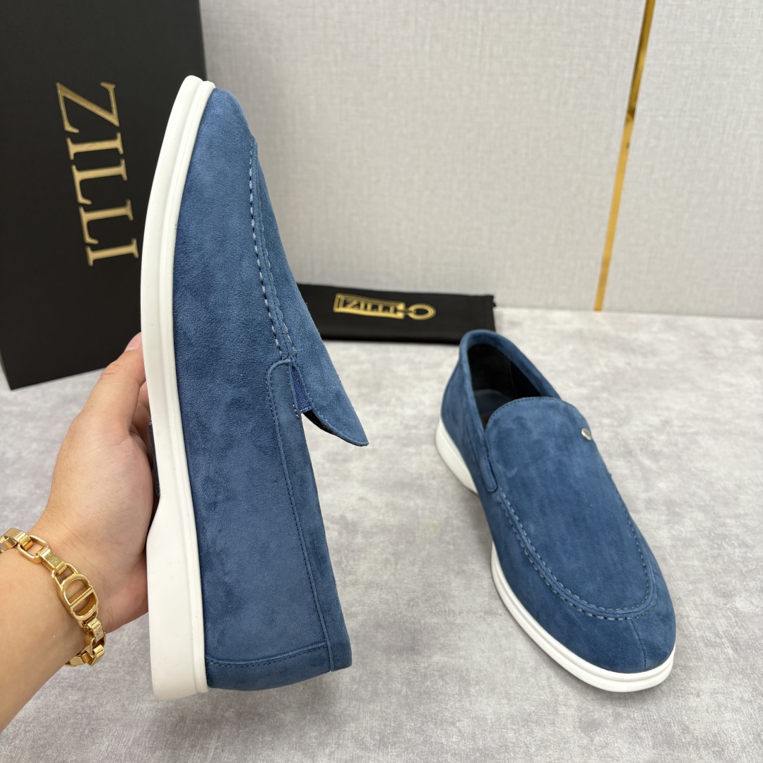 💋💍ZL家新品 Zill* 兹-利 是1970创立的法国奢侈男装品牌 男士新款休闲乐福鞋系列 采用进口绒