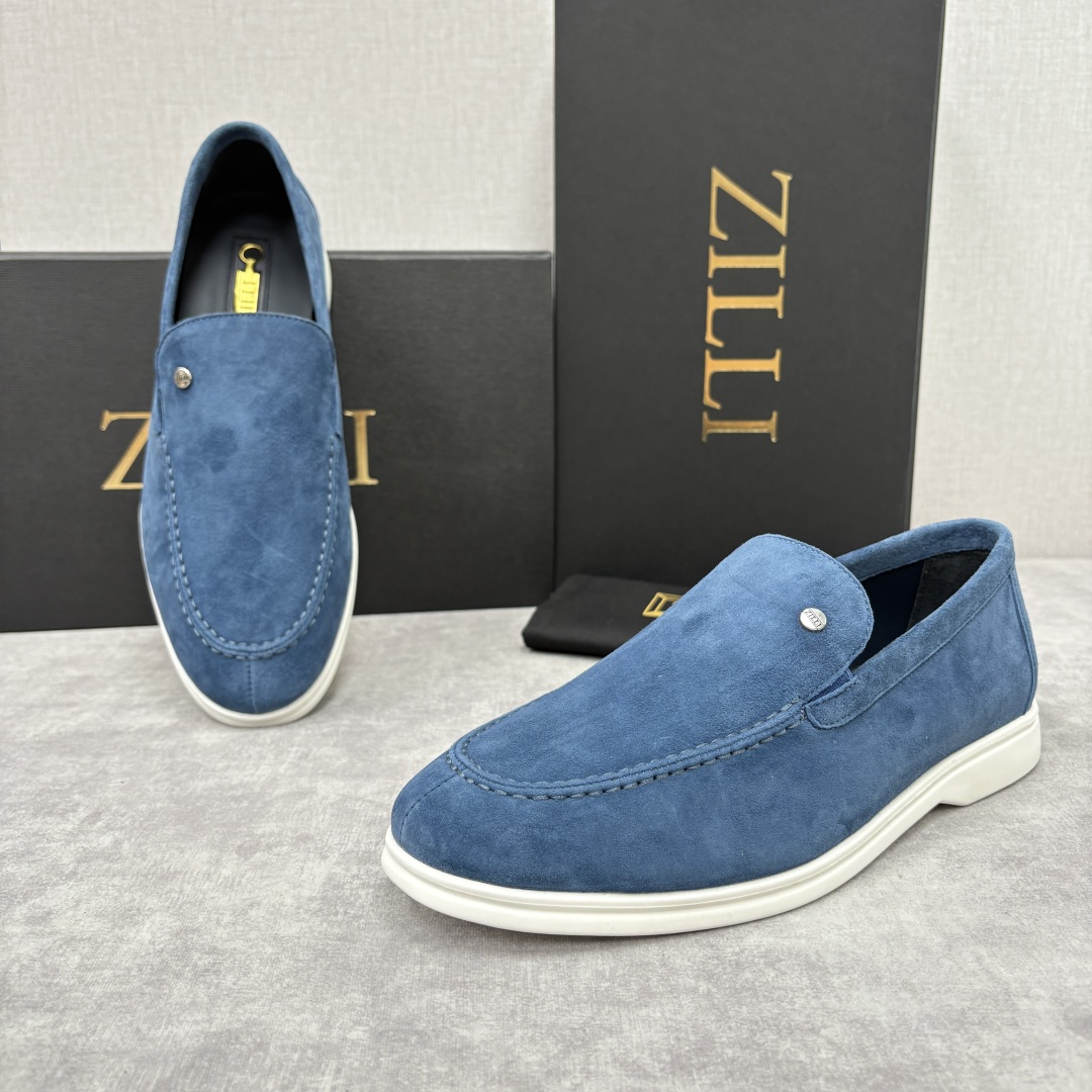 💋💍ZL家新品 Zill* 兹-利 是1970创立的法国奢侈男装品牌 男士新款休闲乐福鞋系列 采用进口绒