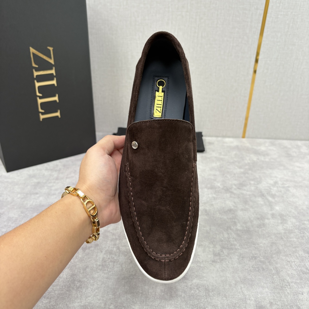 💋💍ZL家新品 Zill* 兹-利 是1970创立的法国奢侈男装品牌 男士新款休闲乐福鞋系列 采用进口绒