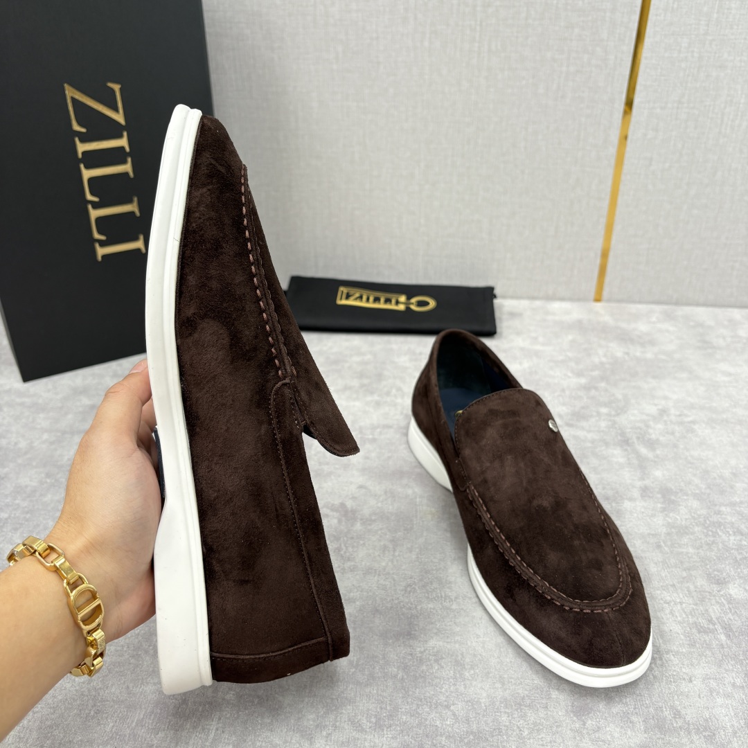 💋💍ZL家新品 Zill* 兹-利 是1970创立的法国奢侈男装品牌 男士新款休闲乐福鞋系列 采用进口绒