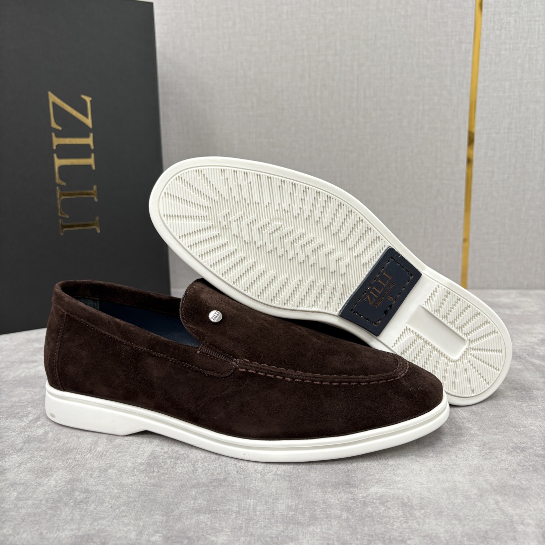 💋💍ZL家新品 Zill* 兹-利 是1970创立的法国奢侈男装品牌 男士新款休闲乐福鞋系列 采用进口绒