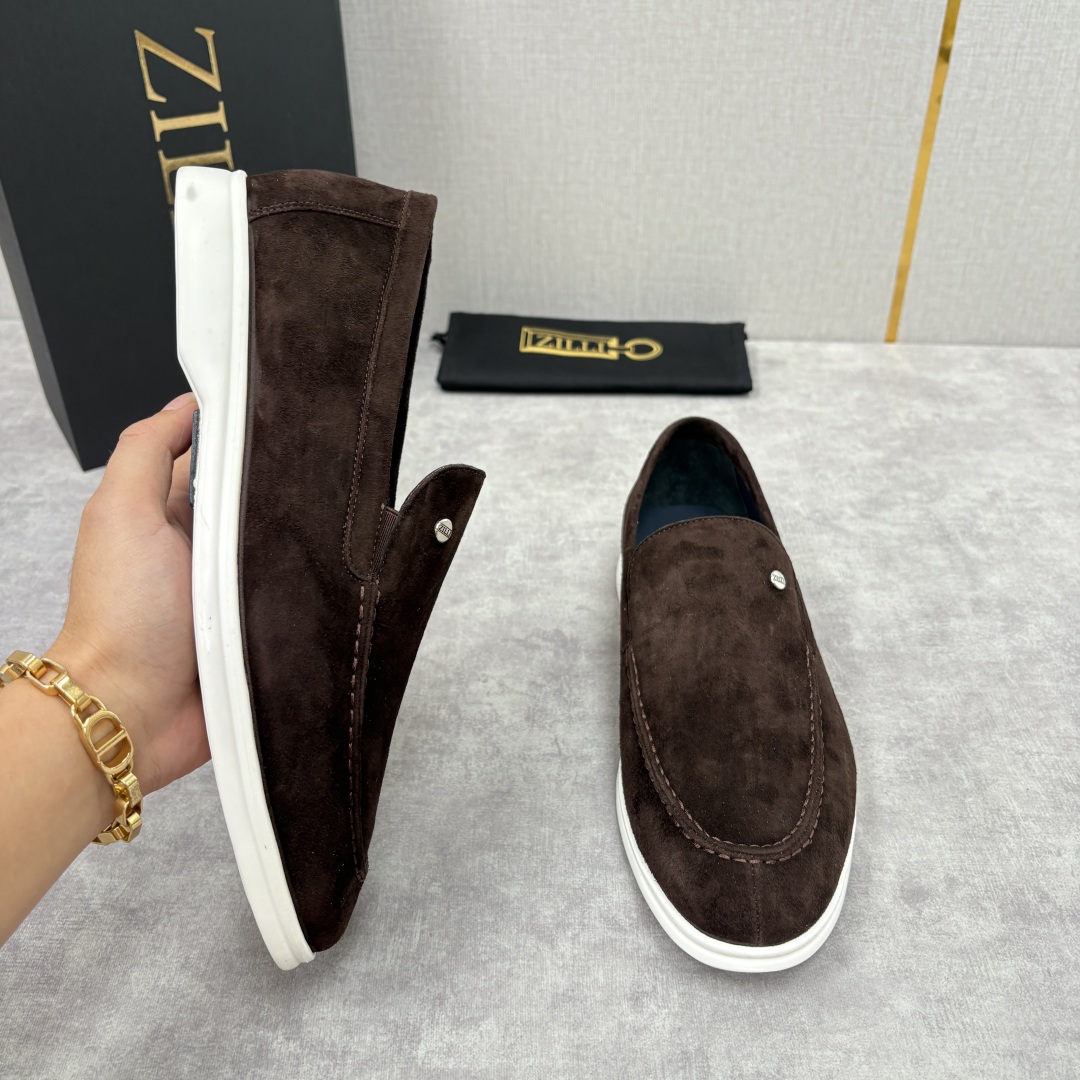 💋💍ZL家新品 Zill* 兹-利 是1970创立的法国奢侈男装品牌 男士新款休闲乐福鞋系列 采用进口绒