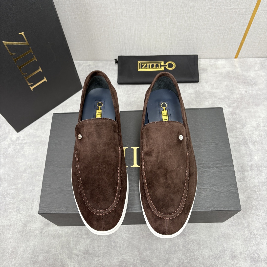 💋💍ZL家新品 Zill* 兹-利 是1970创立的法国奢侈男装品牌 男士新款休闲乐福鞋系列 采用进口绒