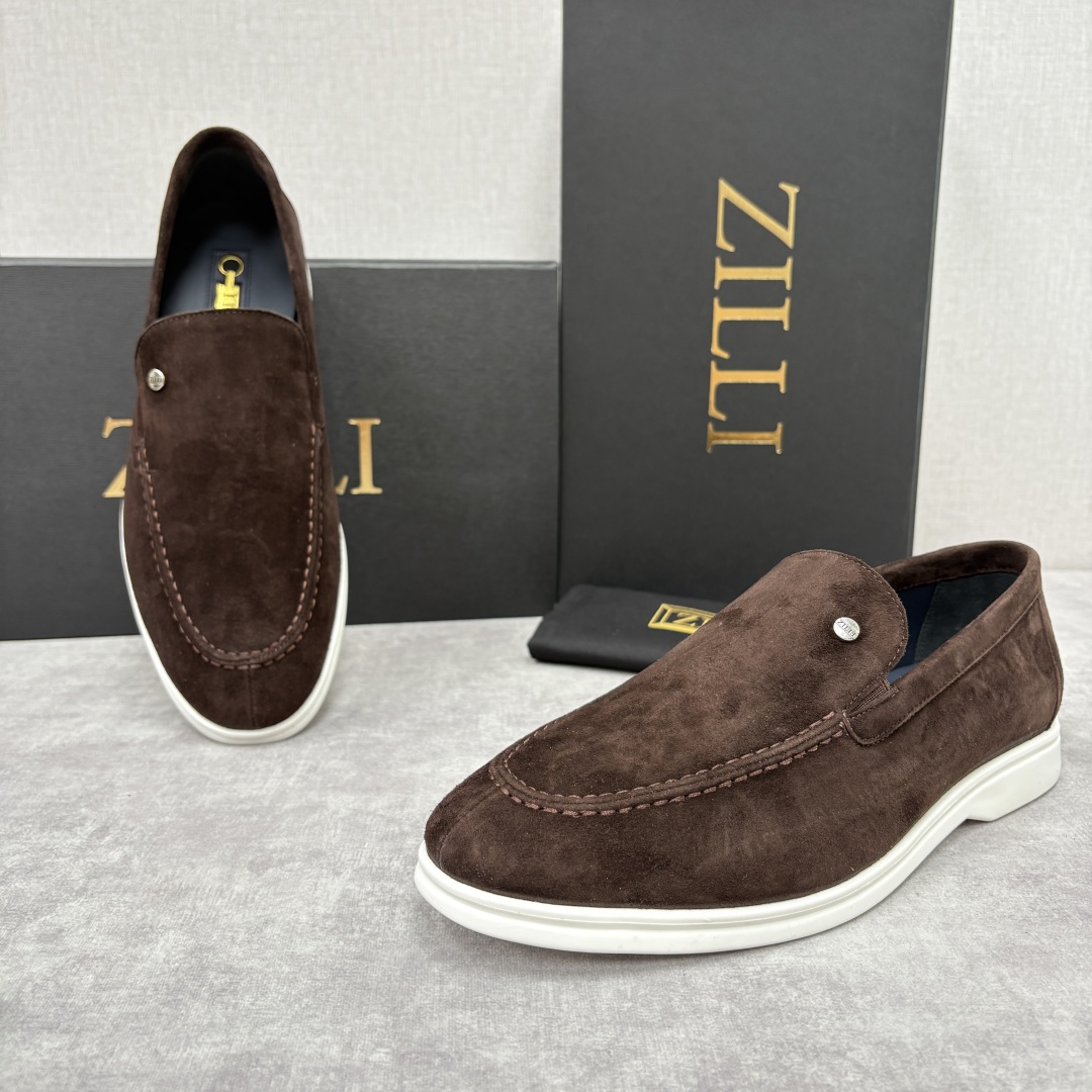 💋💍ZL家新品 Zill* 兹-利 是1970创立的法国奢侈男装品牌 男士新款休闲乐福鞋系列 采用进口绒
