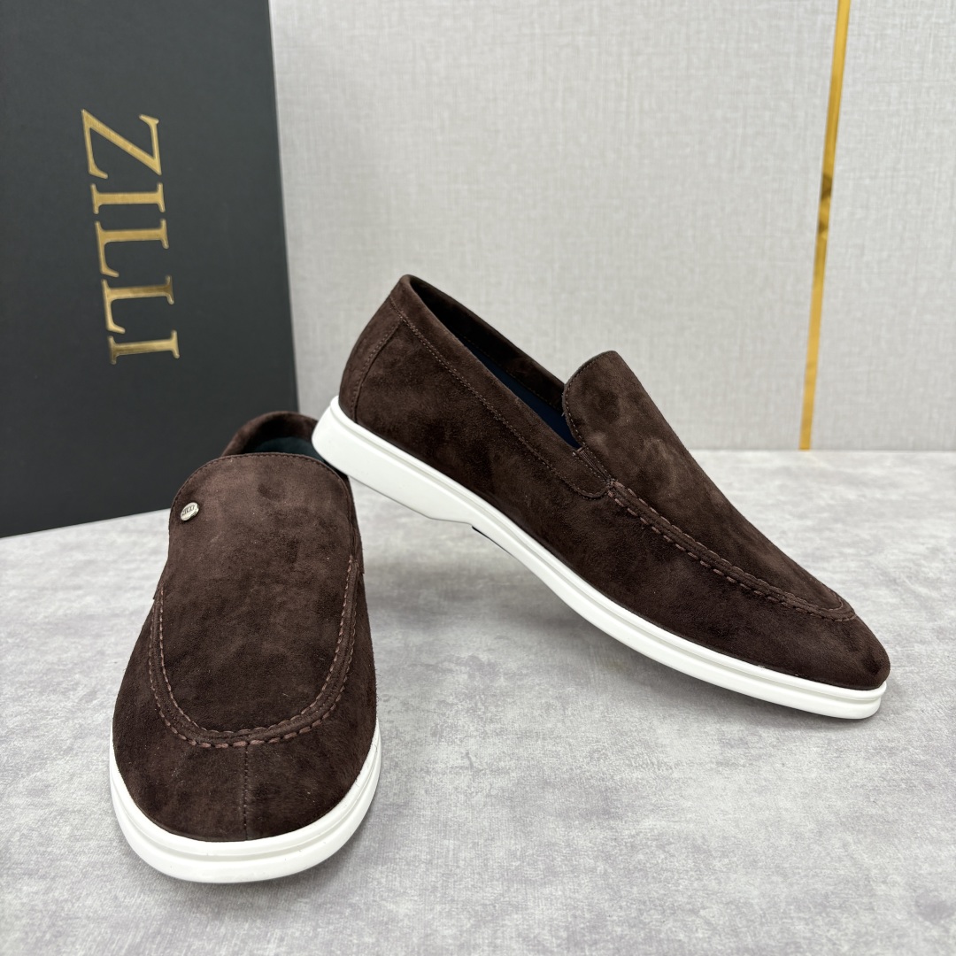 💋💍ZL家新品 Zill* 兹-利 是1970创立的法国奢侈男装品牌 男士新款休闲乐福鞋系列 采用进口绒