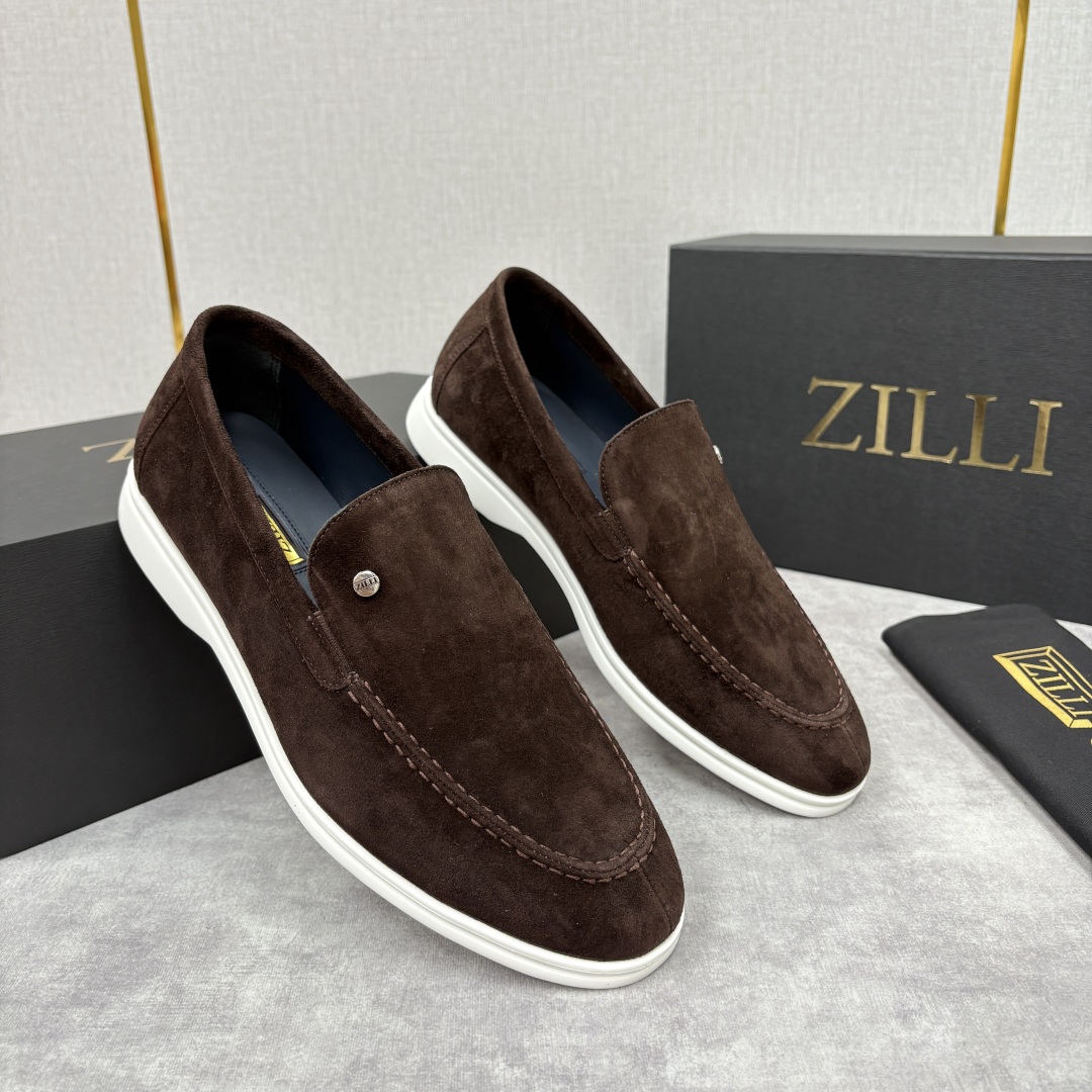 💋💍ZL家新品 Zill* 兹-利 是1970创立的法国奢侈男装品牌 男士新款休闲乐福鞋系列 采用进口绒