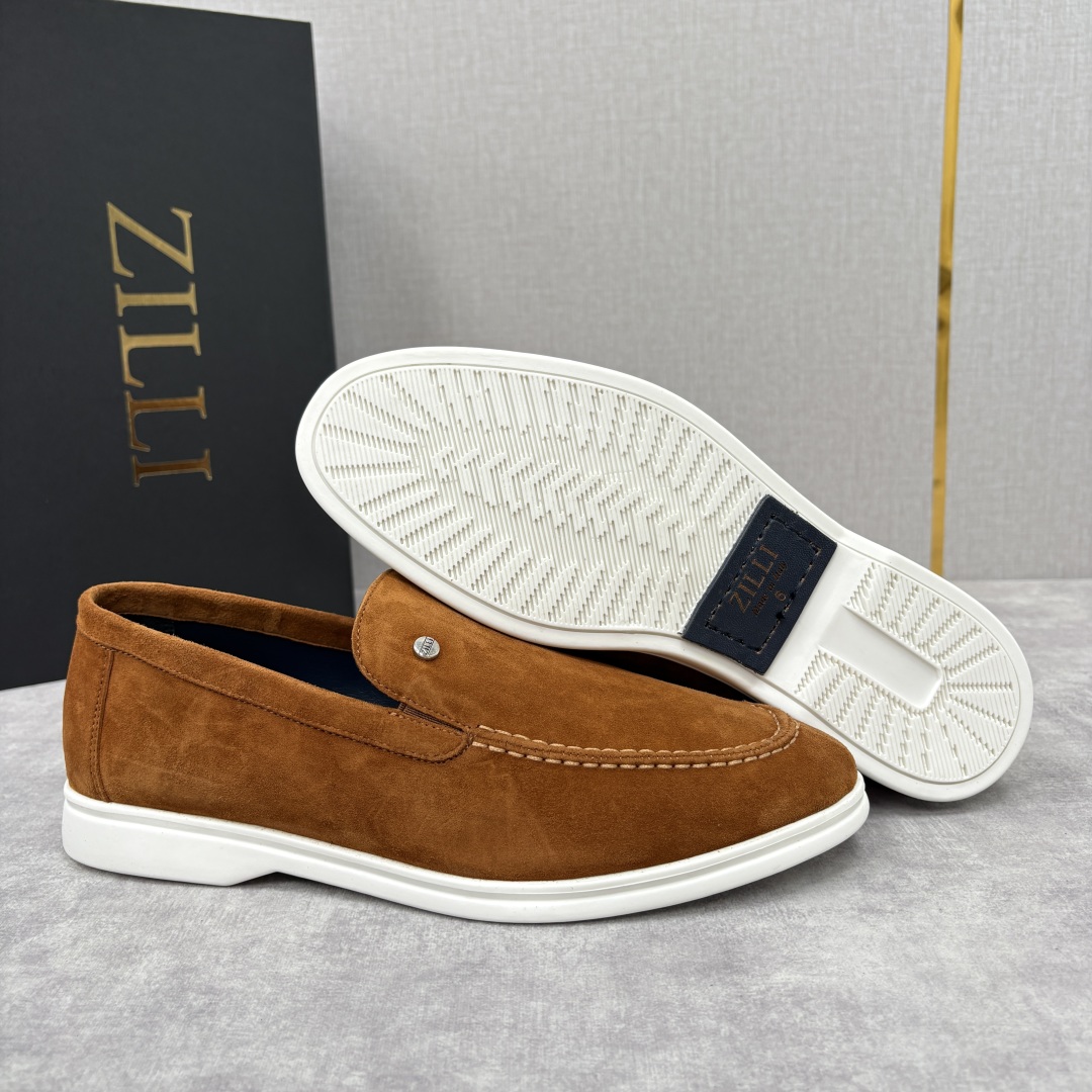 💋💍ZL家新品 Zill* 兹-利 是1970创立的法国奢侈男装品牌 男士新款休闲乐福鞋系列 采用进口绒