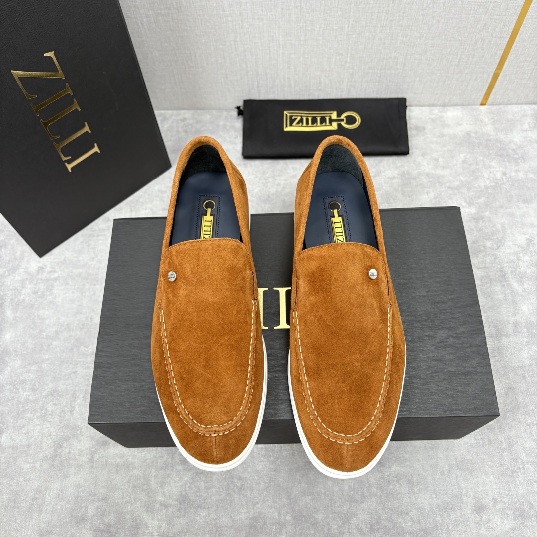 💋💍ZL家新品 Zill* 兹-利 是1970创立的法国奢侈男装品牌 男士新款休闲乐福鞋系列 采用进口绒