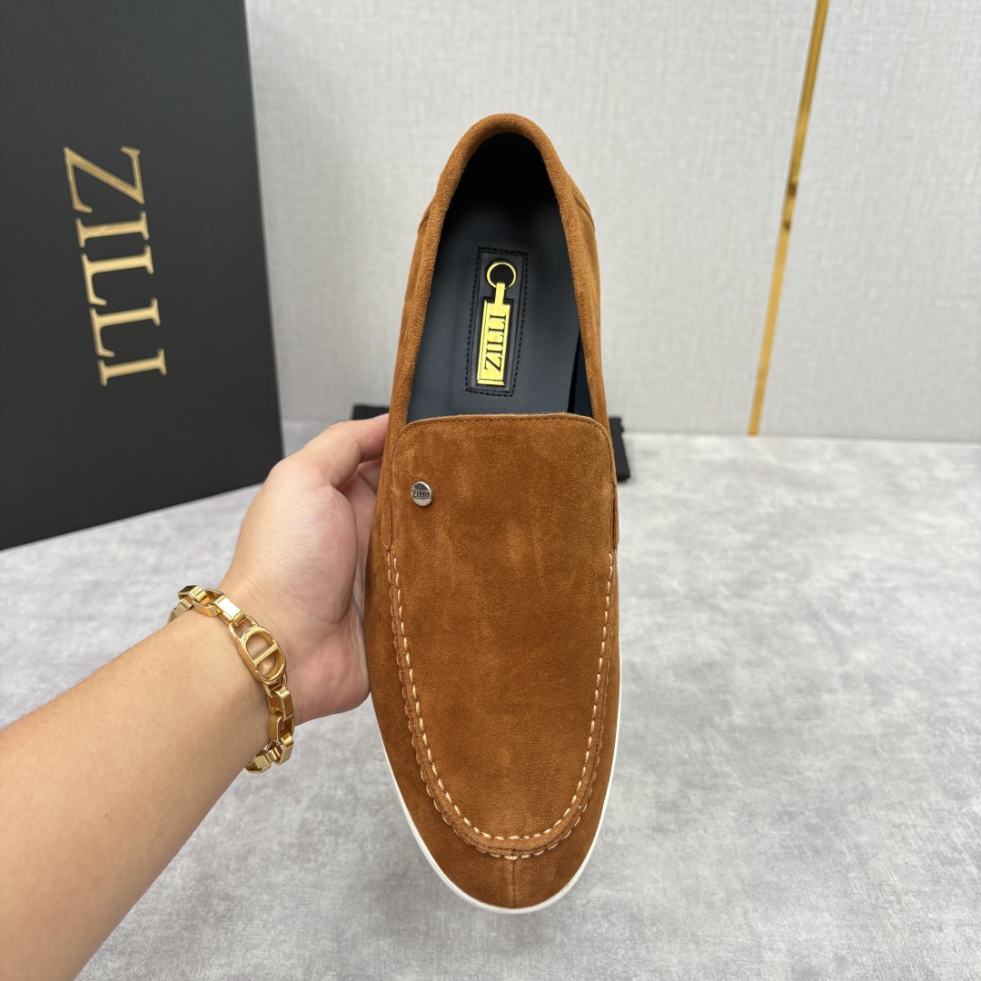 💋💍ZL家新品 Zill* 兹-利 是1970创立的法国奢侈男装品牌 男士新款休闲乐福鞋系列 采用进口绒