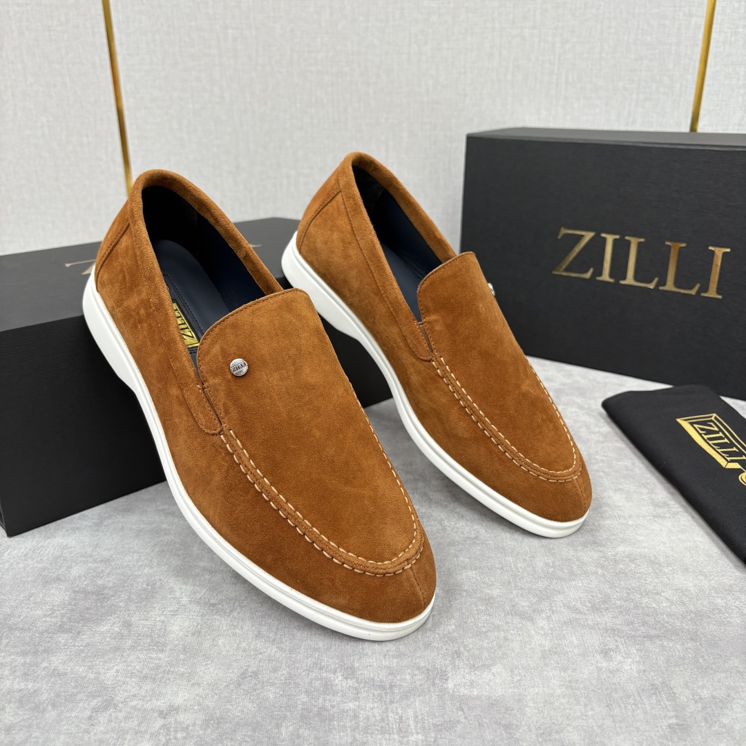 💋💍ZL家新品 Zill* 兹-利 是1970创立的法国奢侈男装品牌 男士新款休闲乐福鞋系列 采用进口绒