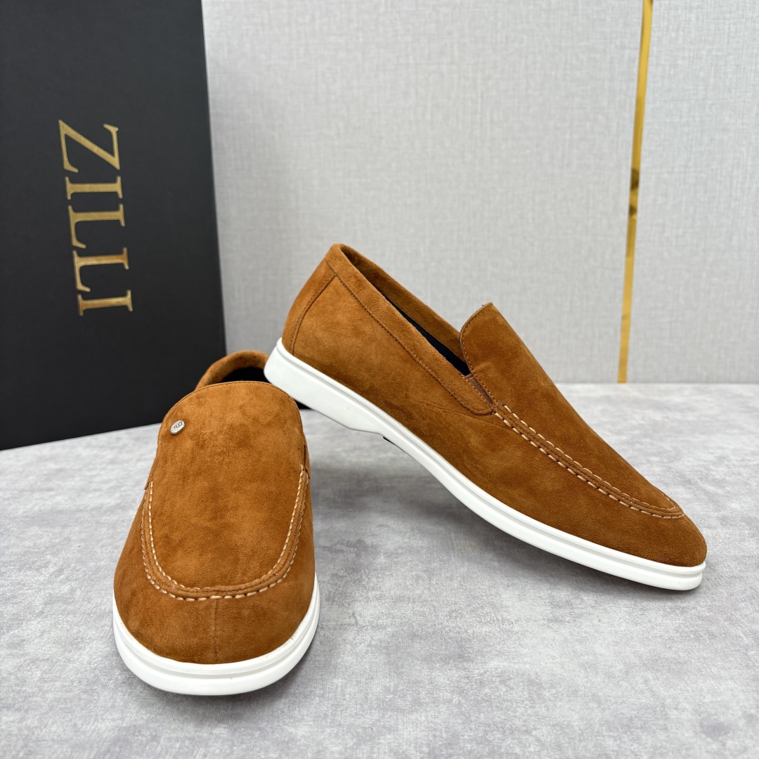💋💍ZL家新品 Zill* 兹-利 是1970创立的法国奢侈男装品牌 男士新款休闲乐福鞋系列 采用进口绒