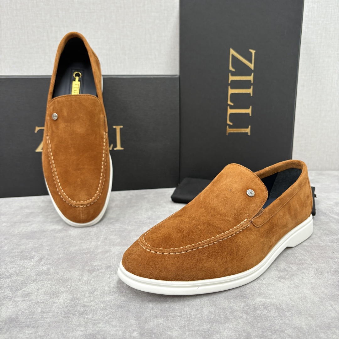 💋💍ZL家新品 Zill* 兹-利 是1970创立的法国奢侈男装品牌 男士新款休闲乐福鞋系列 采用进口绒