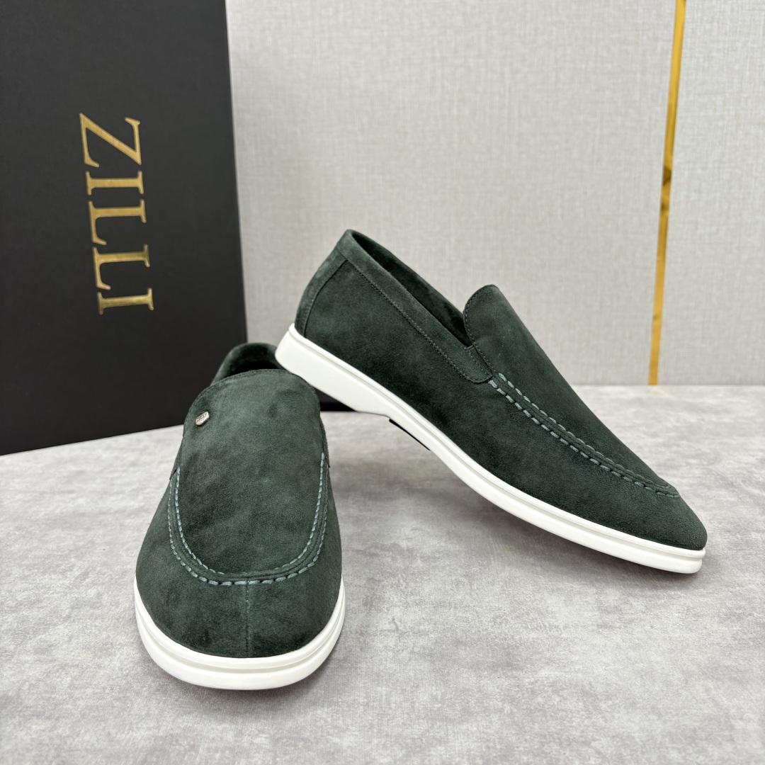 💋💍ZL家新品 Zill* 兹-利 是1970创立的法国奢侈男装品牌 男士新款休闲乐福鞋系列 采用进口绒