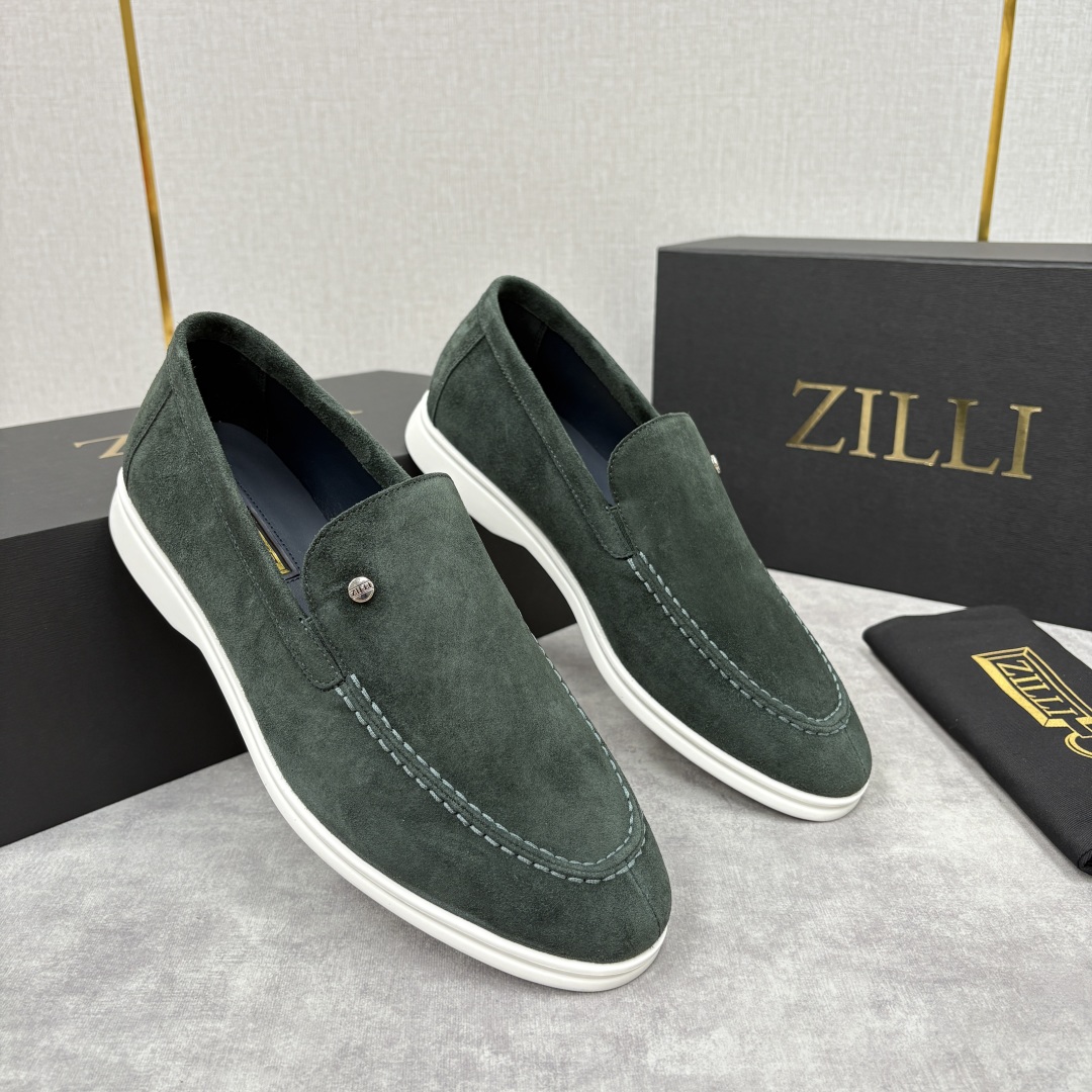 💋💍ZL家新品 Zill* 兹-利 是1970创立的法国奢侈男装品牌 男士新款休闲乐福鞋系列 采用进口绒