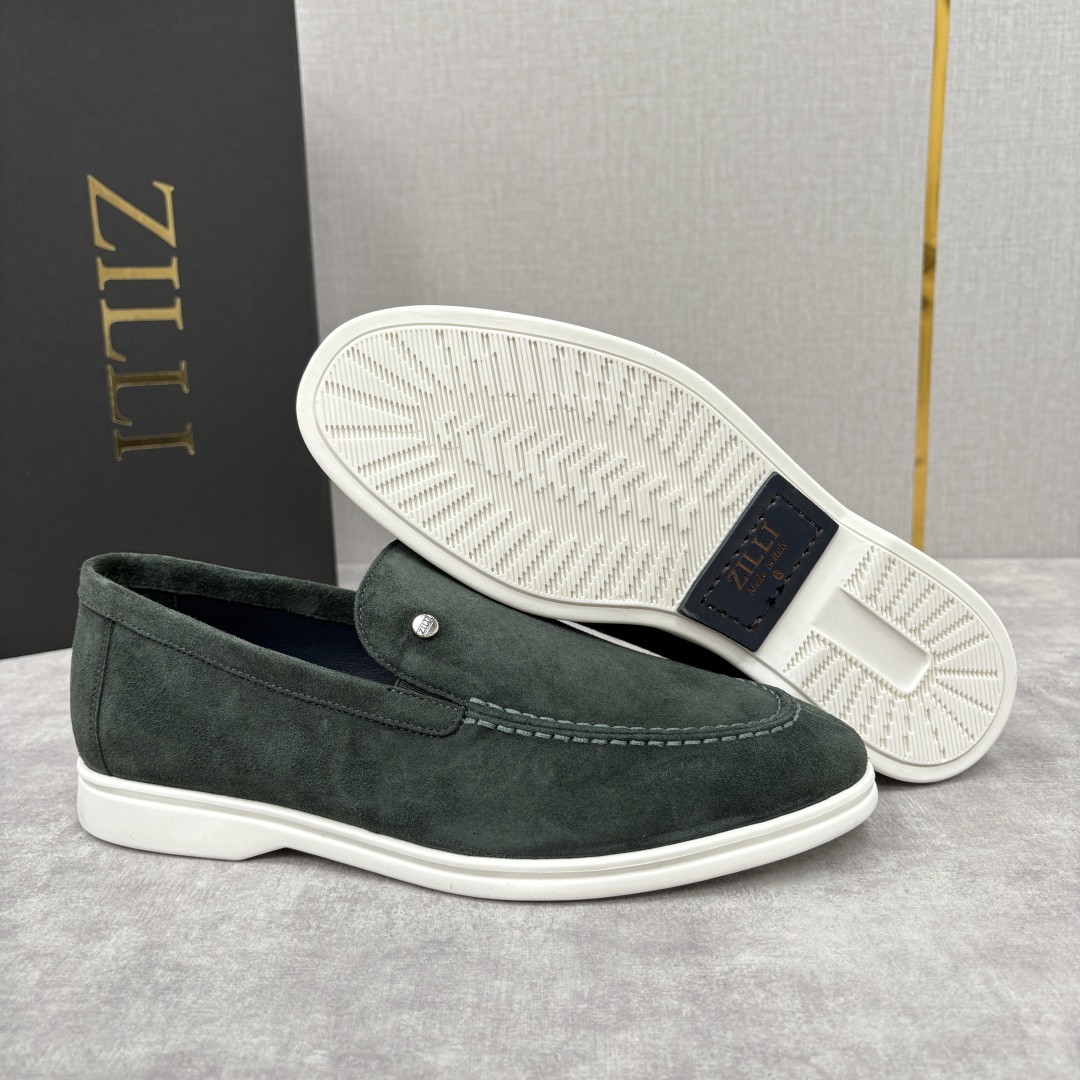 💋💍ZL家新品 Zill* 兹-利 是1970创立的法国奢侈男装品牌 男士新款休闲乐福鞋系列 采用进口绒