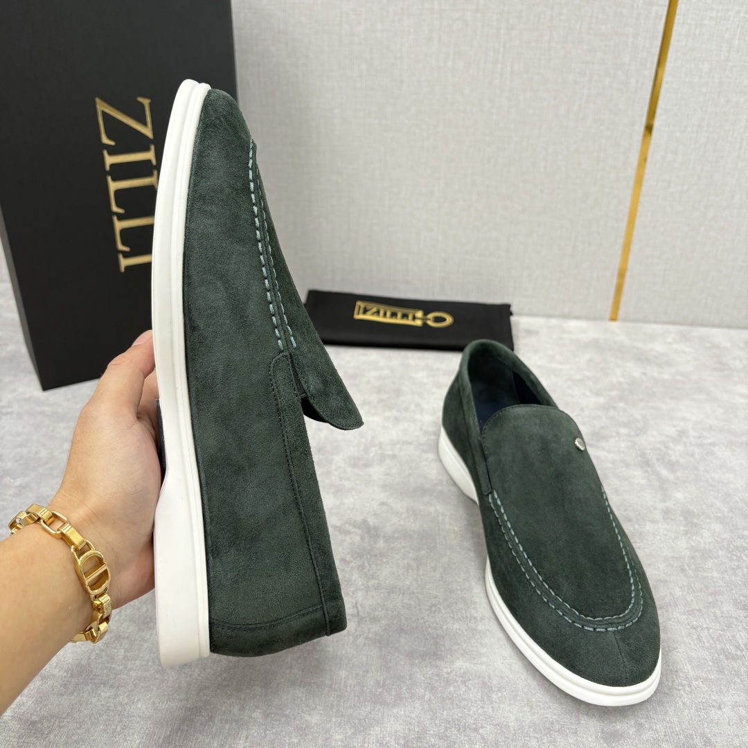 💋💍ZL家新品 Zill* 兹-利 是1970创立的法国奢侈男装品牌 男士新款休闲乐福鞋系列 采用进口绒
