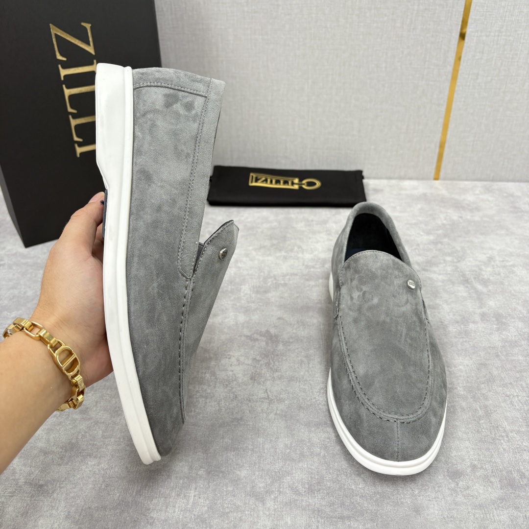 💋💍ZL家新品 Zill* 兹-利 是1970创立的法国奢侈男装品牌 男士新款休闲乐福鞋系列 采用进口绒