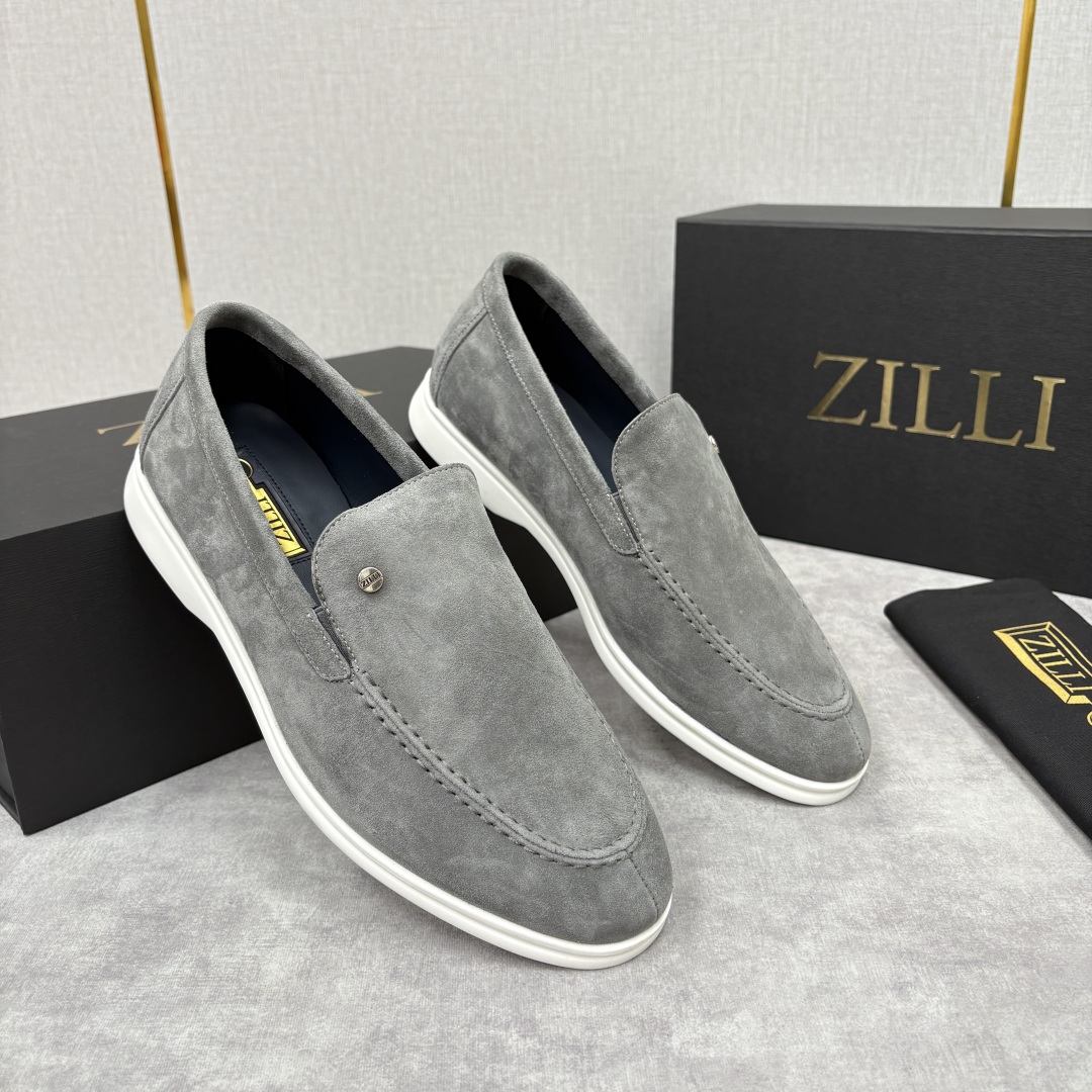 💋💍ZL家新品 Zill* 兹-利 是1970创立的法国奢侈男装品牌 男士新款休闲乐福鞋系列 采用进口绒