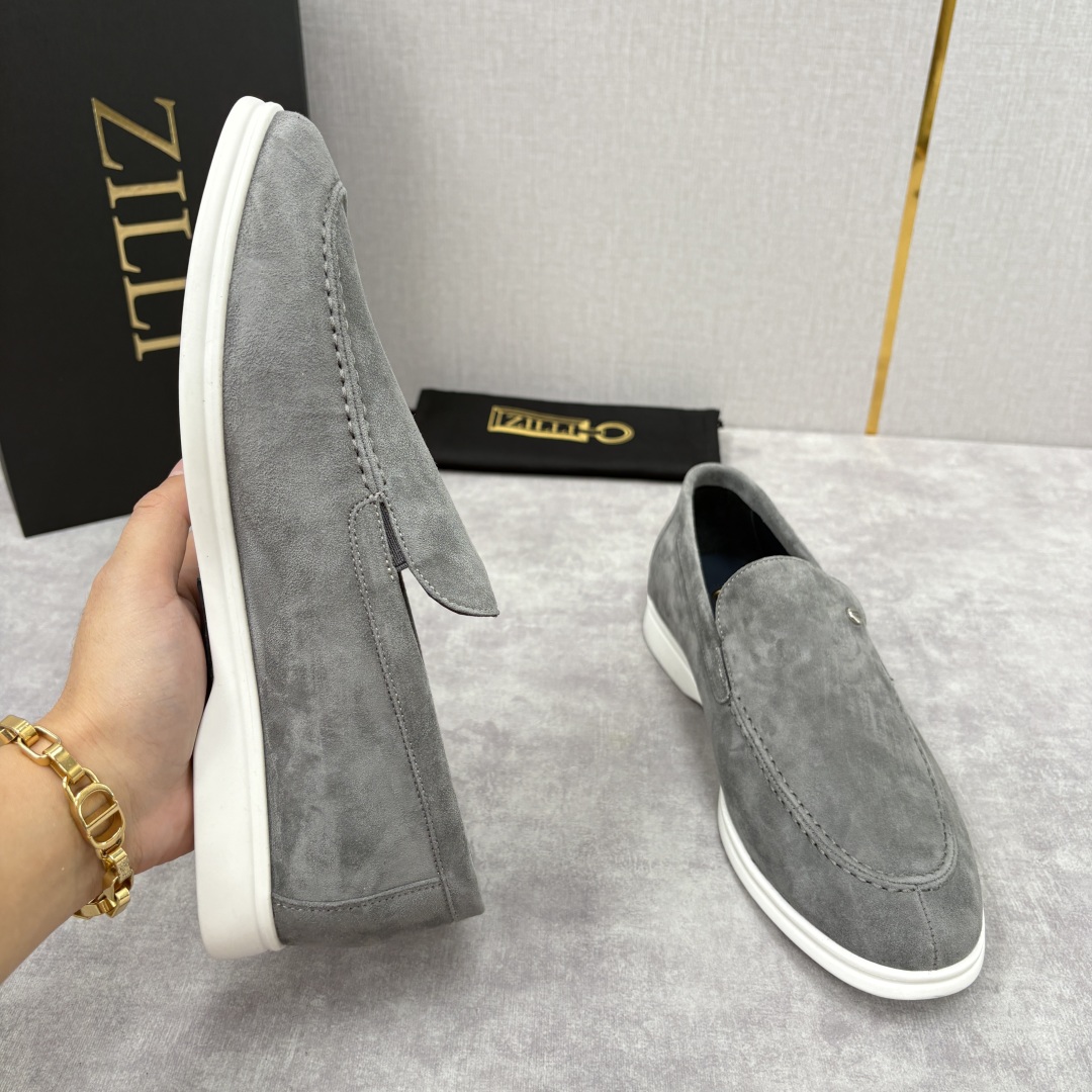 💋💍ZL家新品 Zill* 兹-利 是1970创立的法国奢侈男装品牌 男士新款休闲乐福鞋系列 采用进口绒