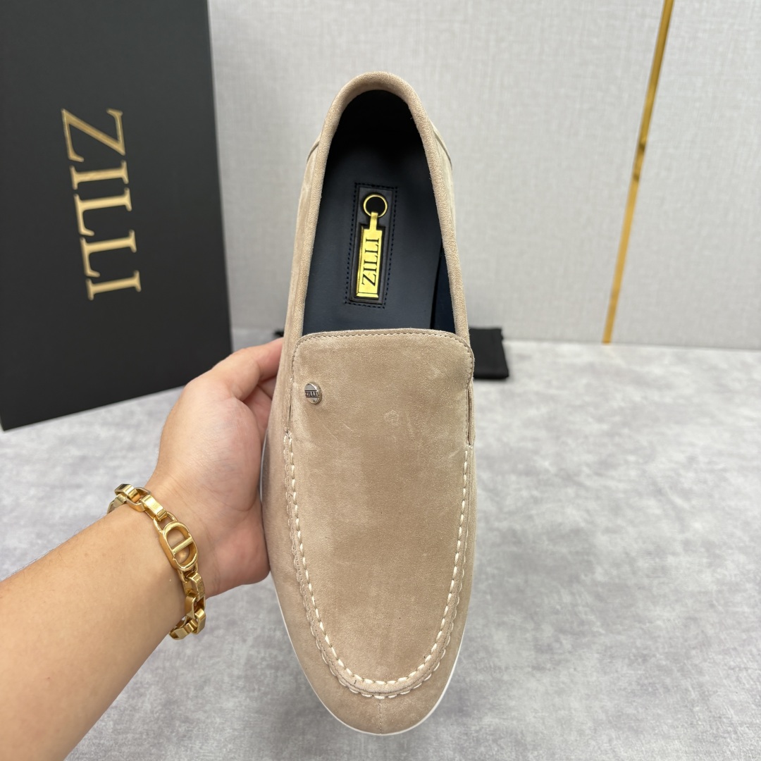 💋💍ZL家新品 Zill* 兹-利 是1970创立的法国奢侈男装品牌 男士新款休闲乐福鞋系列 采用进口绒