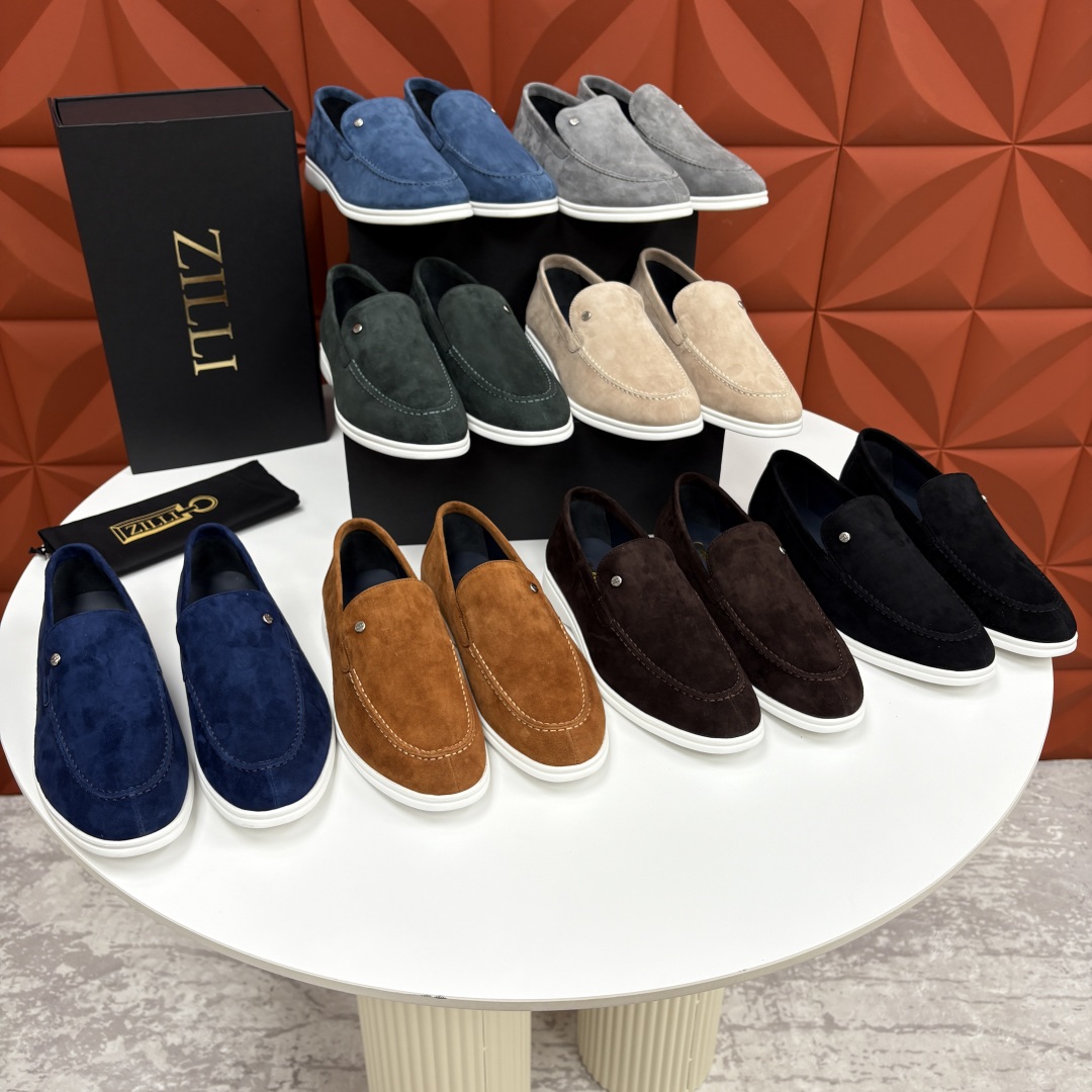 💋💍ZL家新品 Zill* 兹-利 是1970创立的法国奢侈男装品牌 男士新款休闲乐福鞋系列 采用进口绒