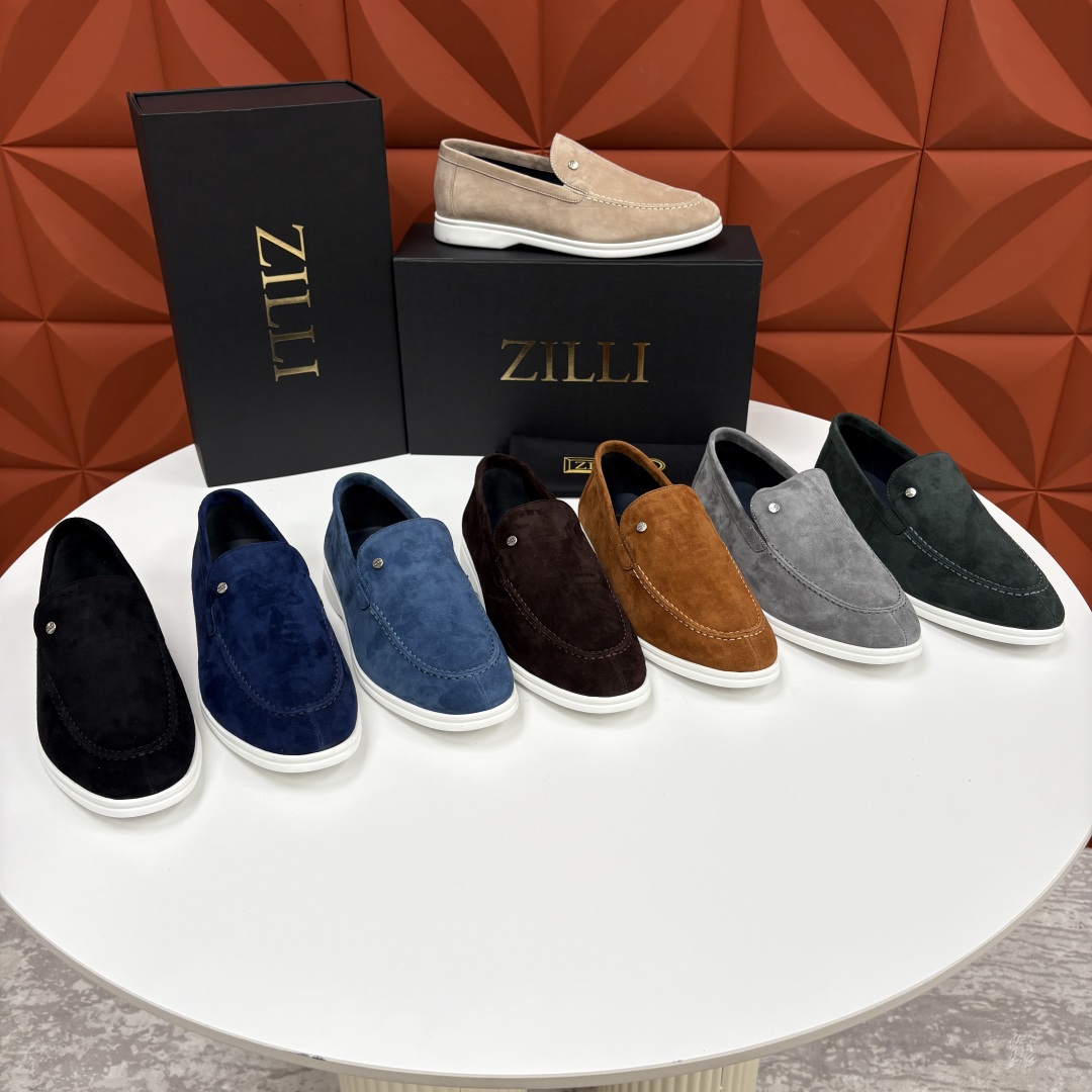 💋💍ZL家新品 Zill* 兹-利 是1970创立的法国奢侈男装品牌 男士新款休闲乐福鞋系列 采用进口绒