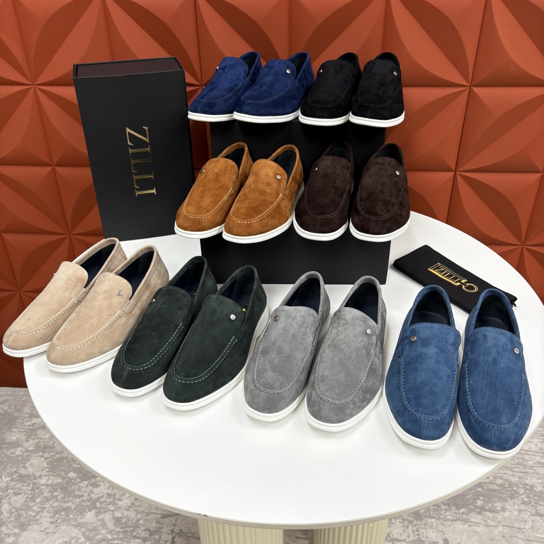 💋💍ZL家新品 Zill* 兹-利 是1970创立的法国奢侈男装品牌 男士新款休闲乐福鞋系列 采用进口绒