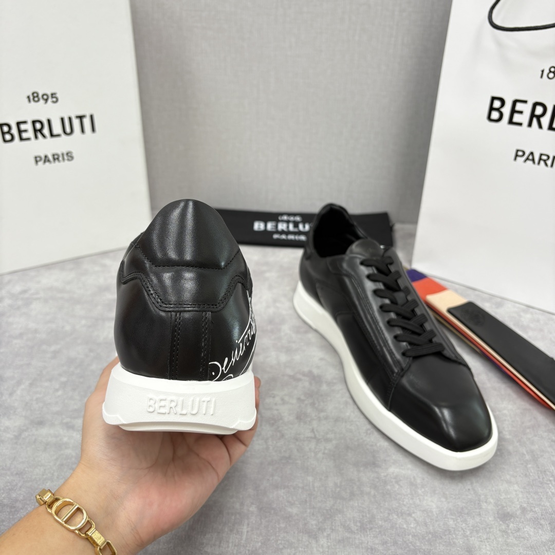 💋💍Berlut* 布鲁提 新款刀锋造型板鞋来袭 新品Stellar Scritto刺青手绘图纹休闲运动