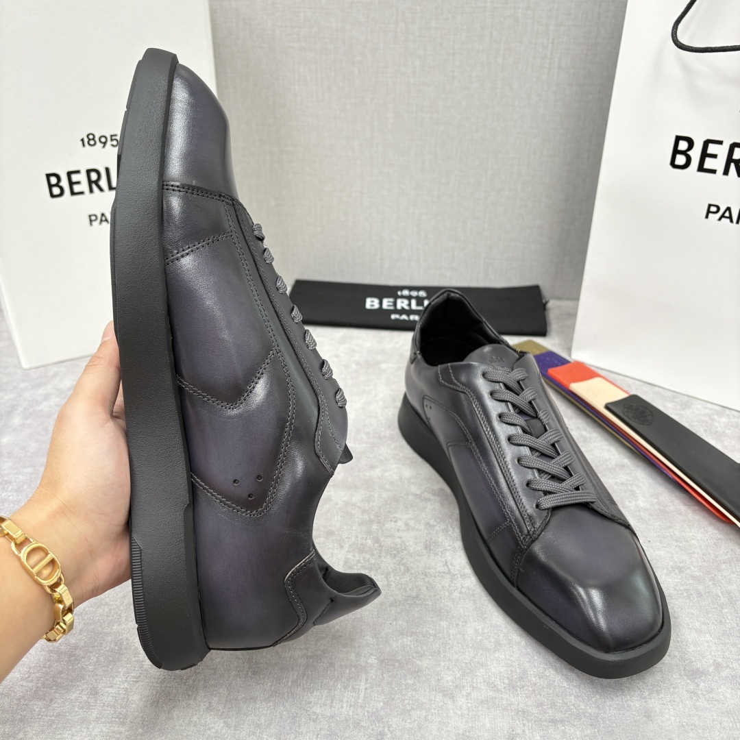 💋💍Berlut* 布鲁提 新款刀锋造型板鞋来袭 新品Stellar Scritto刺青手绘图纹休闲运动