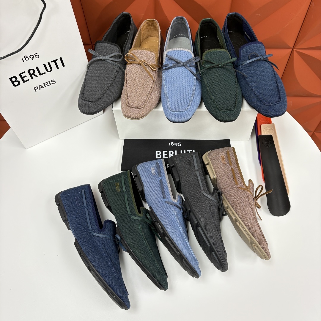 💋💍Berlut* 布鲁提 独家新品 Lorenzo Drive乐福鞋,以驾车鞋为灵感的乐福鞋 采用了T