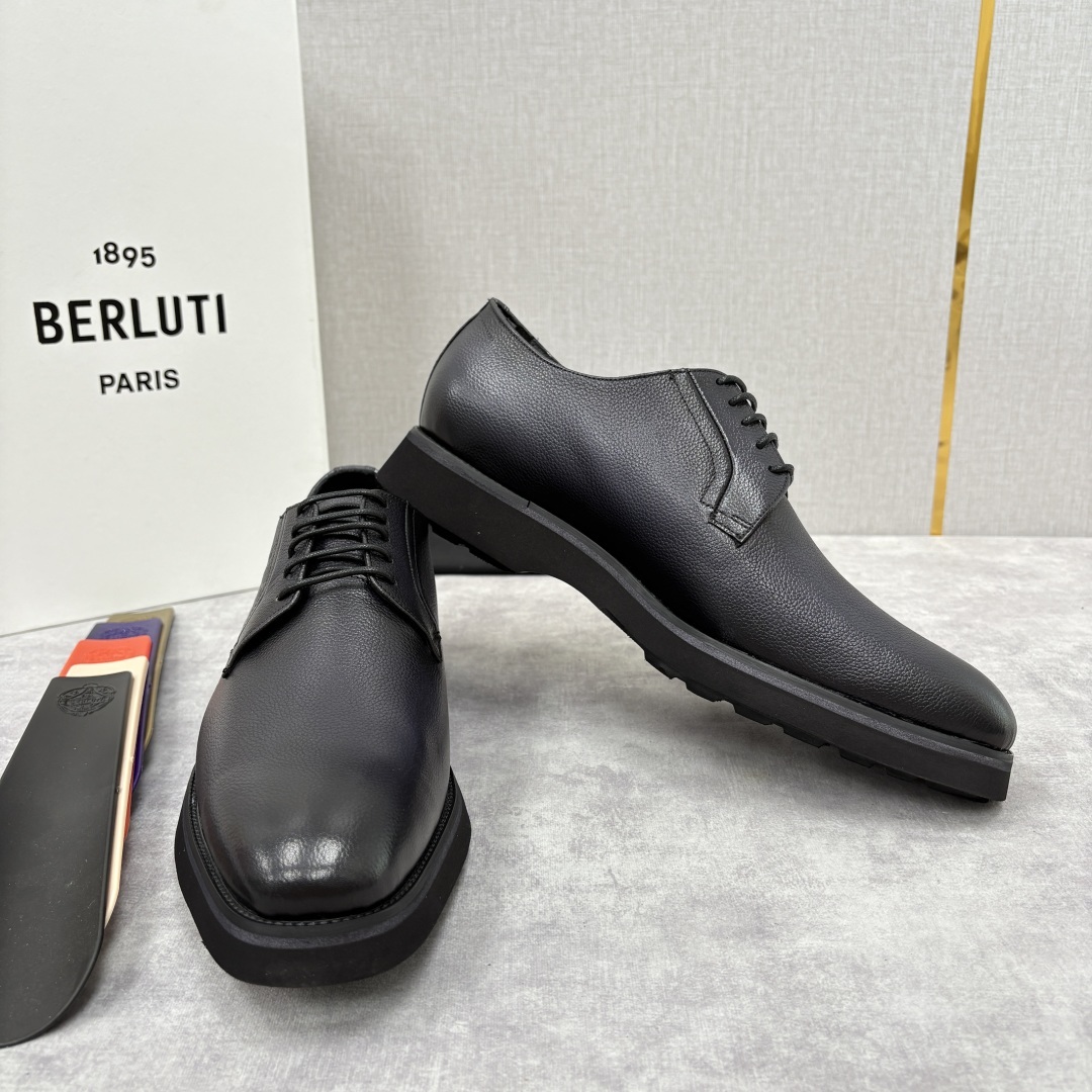 💋 💍 BERLUT* 布鲁提 New Alessio皮革牛津鞋 官方 17,100 男士厚底皮鞋 此款