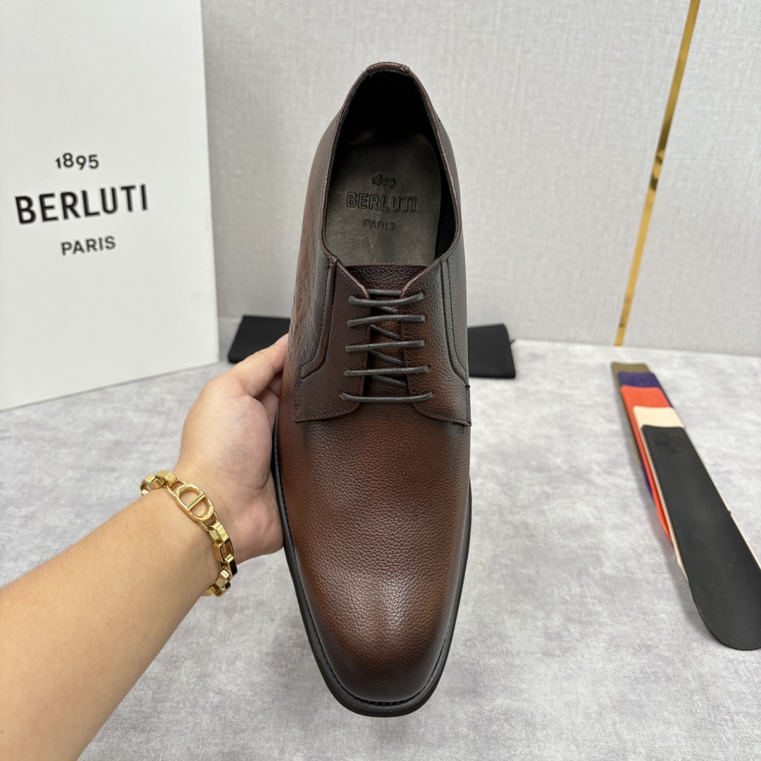 💋 💍 BERLUT* 布鲁提 New Alessio皮革牛津鞋 官方 17,100 男士厚底皮鞋 此款
