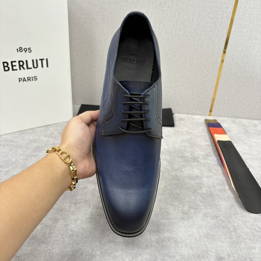 💋 💍 BERLUT* 布鲁提 New Alessio皮革牛津鞋 官方 17,100 男士厚底皮鞋 此款