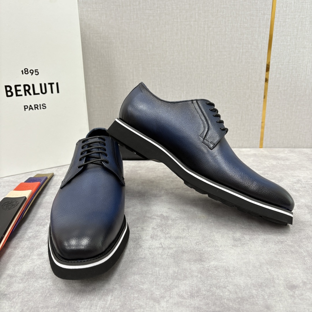 💋 💍 BERLUT* 布鲁提 New Alessio皮革牛津鞋 官方 17,100 男士厚底皮鞋 此款