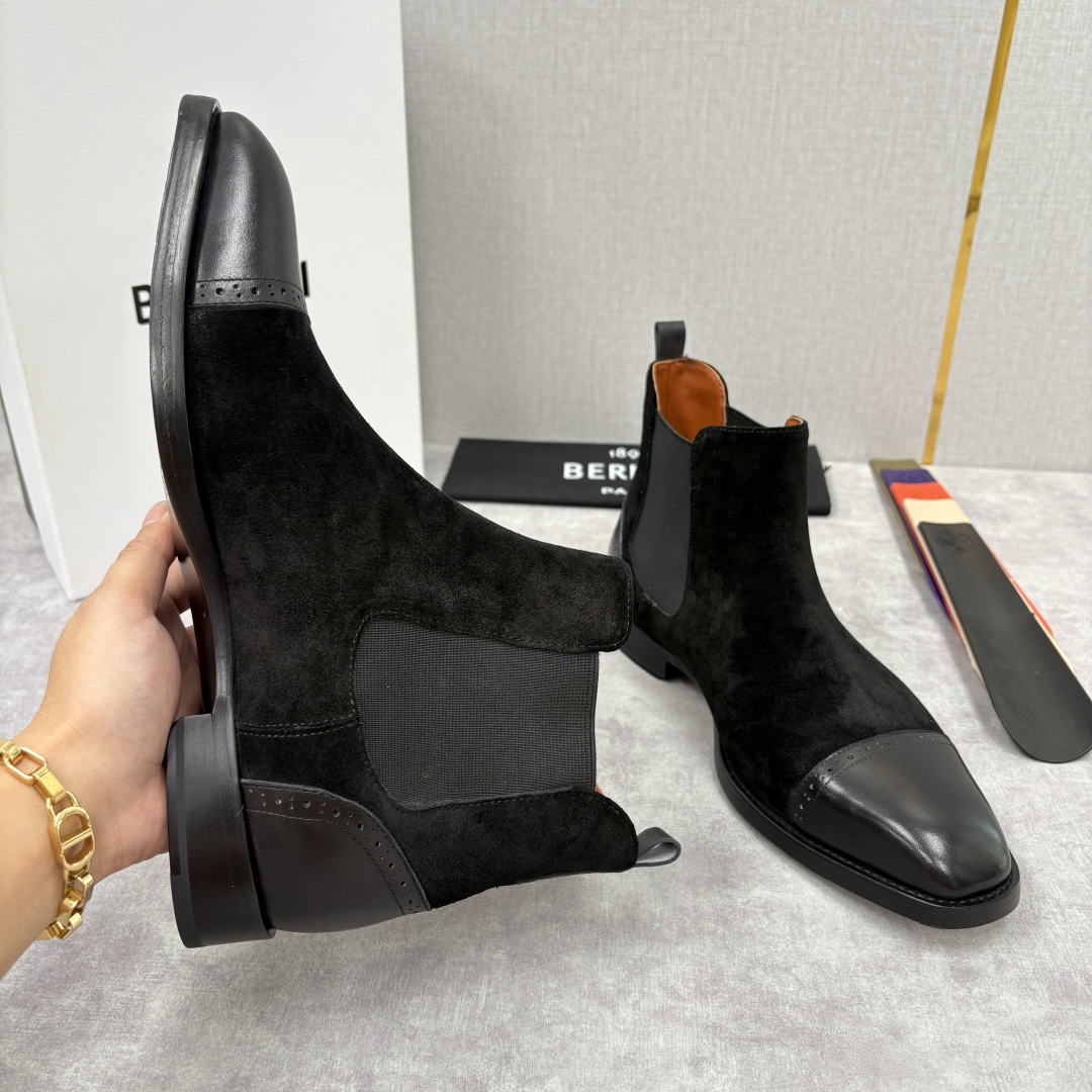 💋💍Berlut* 布鲁提 新品男士靴子 切尔西皮靴 以精湛工艺诠释奢华鞋履美学 这款靴子采用进口头层牛