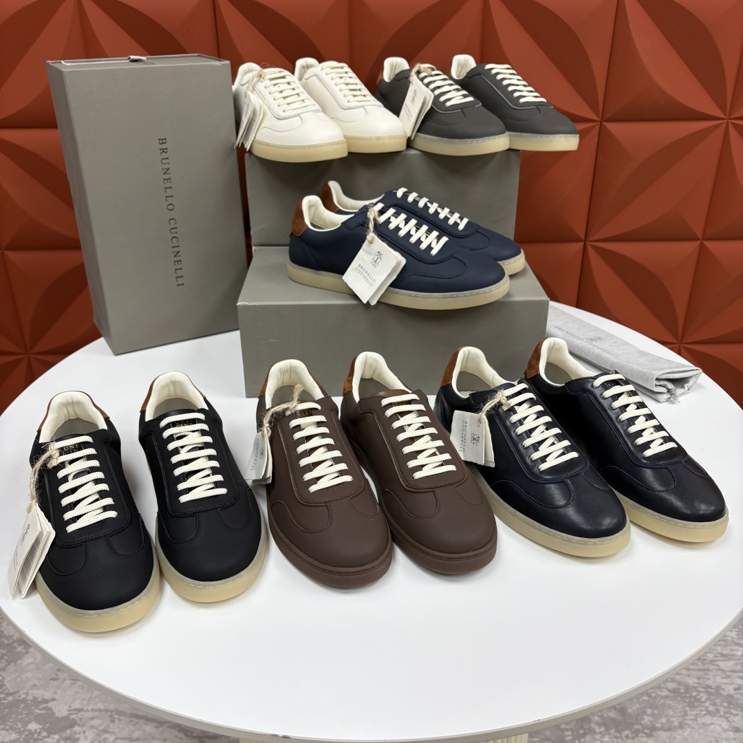 💋💍BC家 Brunello Cucinell* 低调奢华款 新品男款板鞋出货! 此款平底运动鞋面料采用