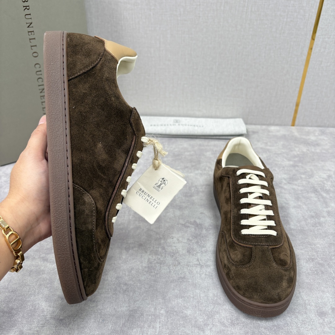 💋💍BC家 Brunello Cucinell* 低调奢华款 新品男款板鞋出货! 此款平底运动鞋面料采用
