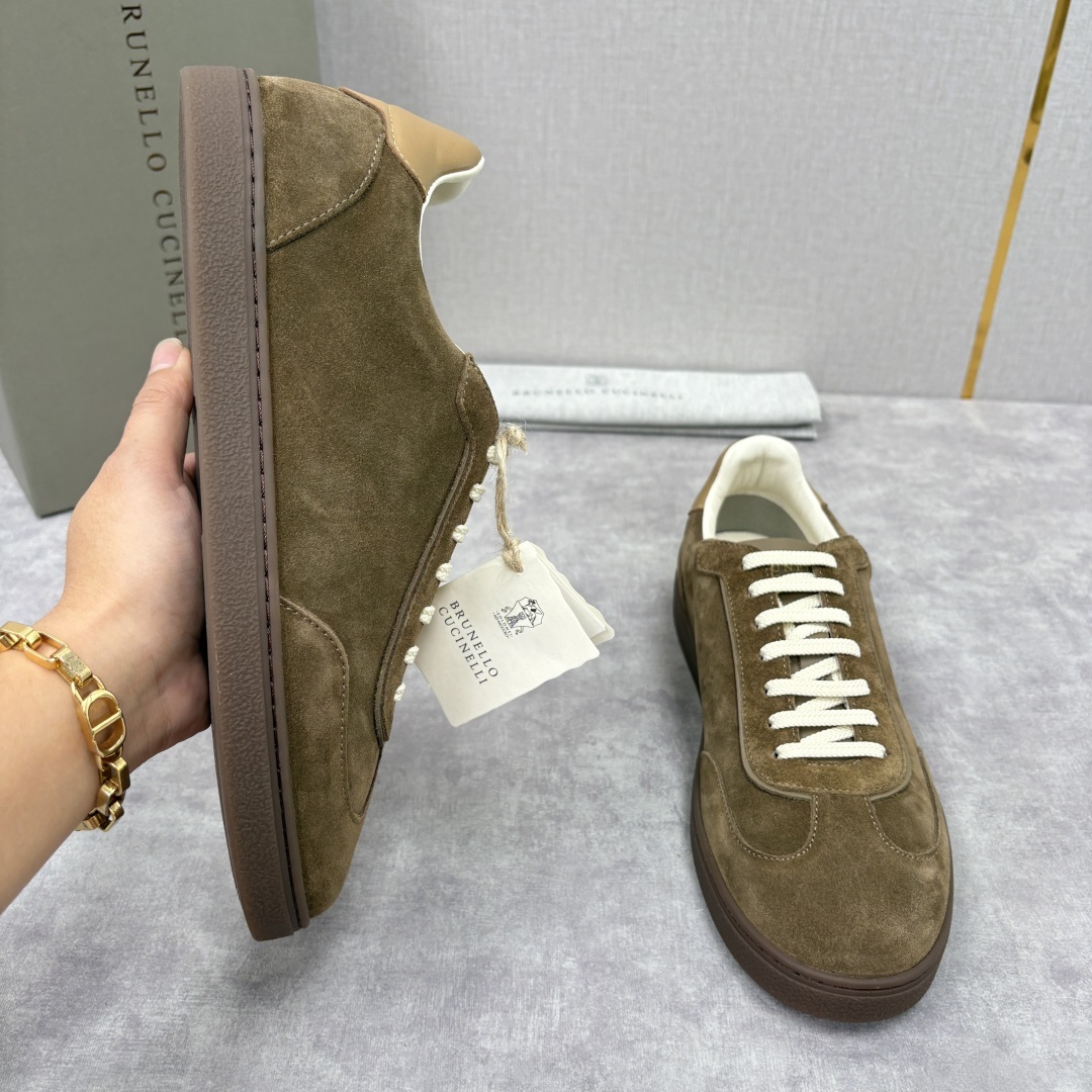 💋💍BC家 Brunello Cucinell* 低调奢华款 新品男款板鞋出货! 此款平底运动鞋面料采用